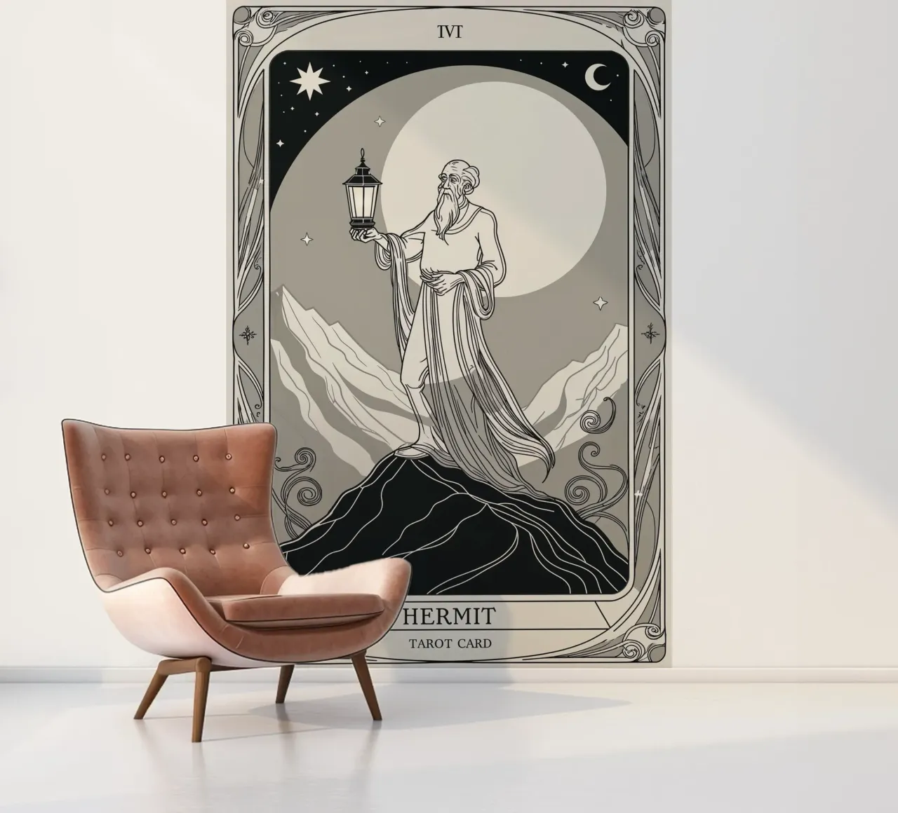 El ermitaño - La iluminación de la soledad papel para pared de Mystique & Muse
