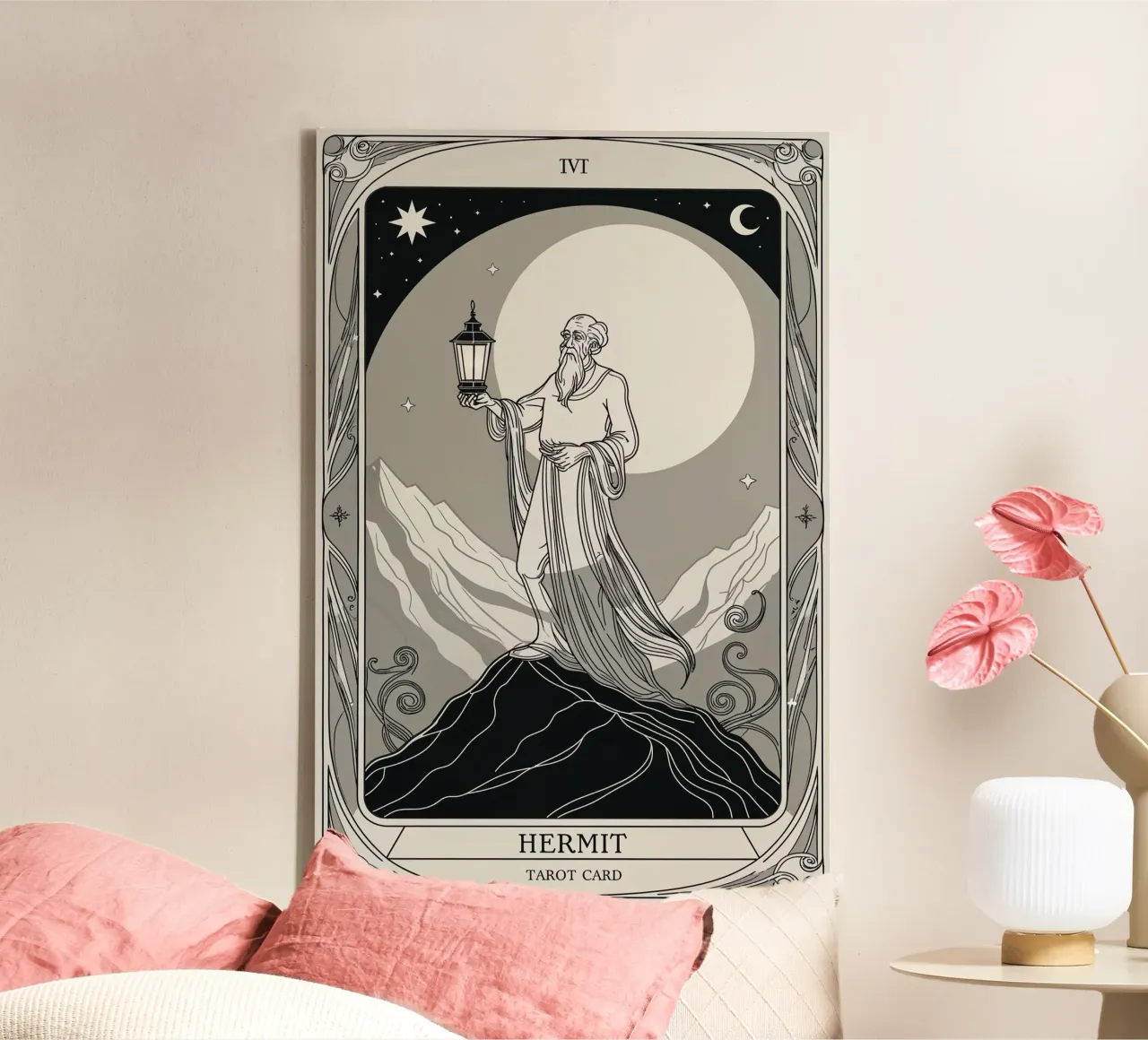 The Hermit – Solitude's Illumination canvas by Mystique & Muse