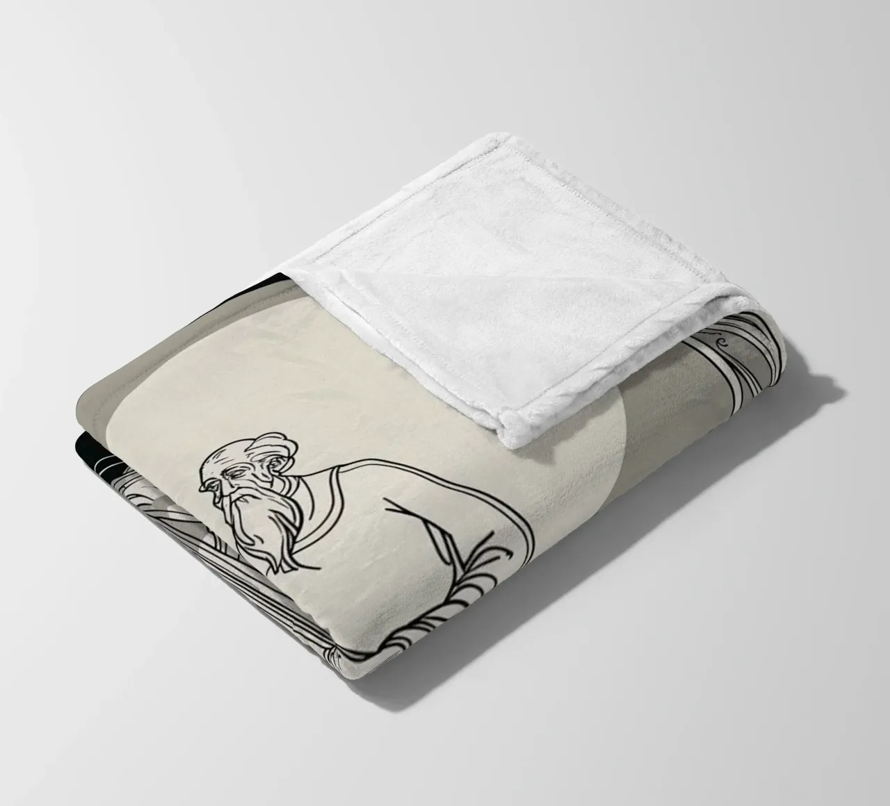 The Hermit – Solitude's Illumination fleece blanket by Mystique & Muse