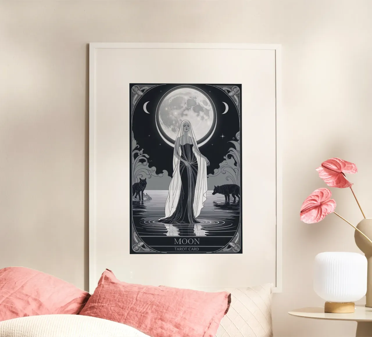 La Luna - La visita di Lunar poster con telaio in alluminio da Mystique & Muse
