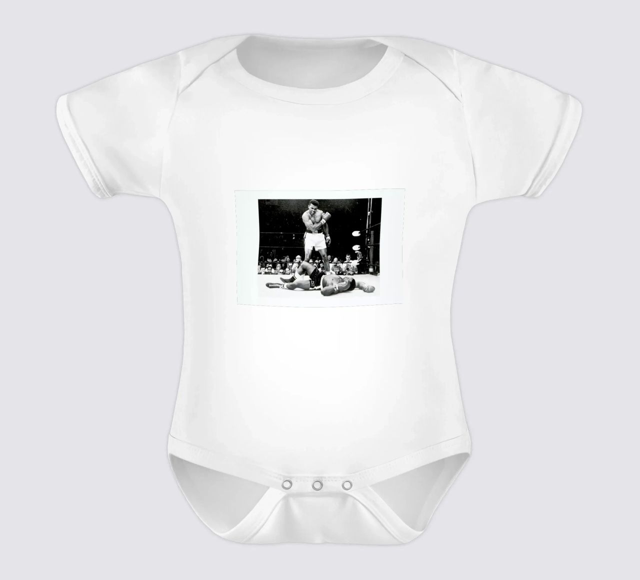 Muhammad Ali rematch with Sonny Liston, 1965 short-sleeve baby romper by Gallery Print and Art Limited