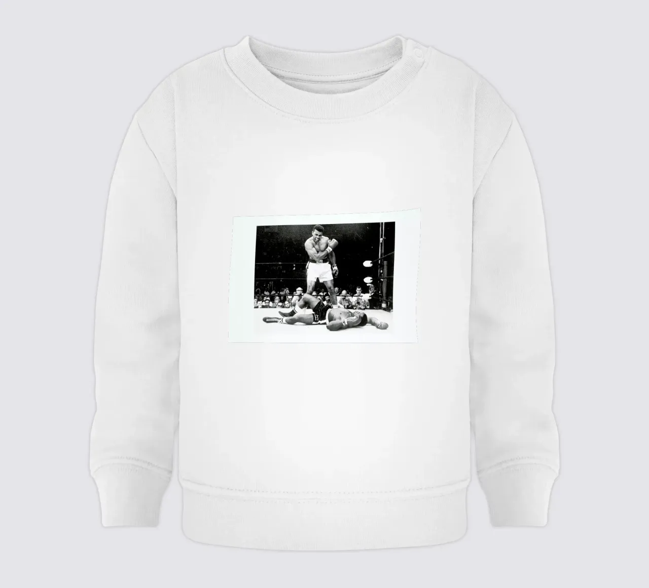 Muhammad Ali rematch with Sonny Liston, 1965 felpa neonato da Gallery Print and Art Limited