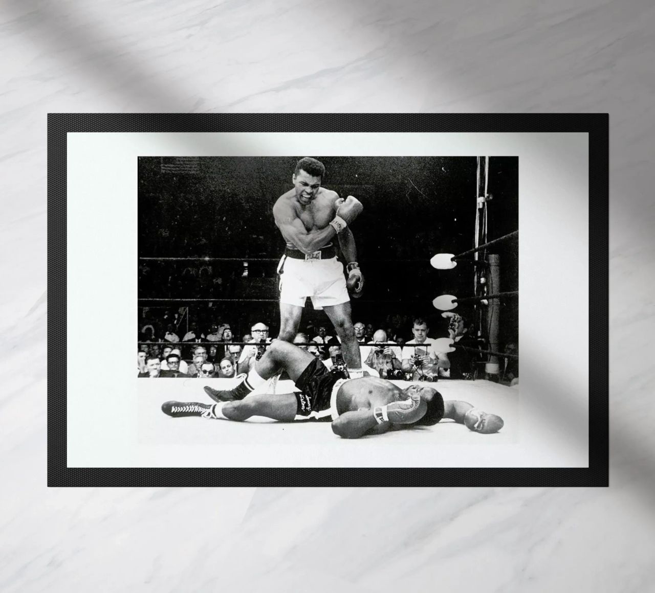 Muhammad Ali rematch with Sonny Liston, 1965 doormat by Gallery Print and Art Limited