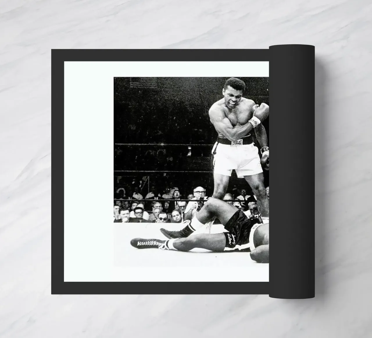 Muhammad Ali rematch with Sonny Liston, 1965 felpudo de Gallery Print and Art Limited