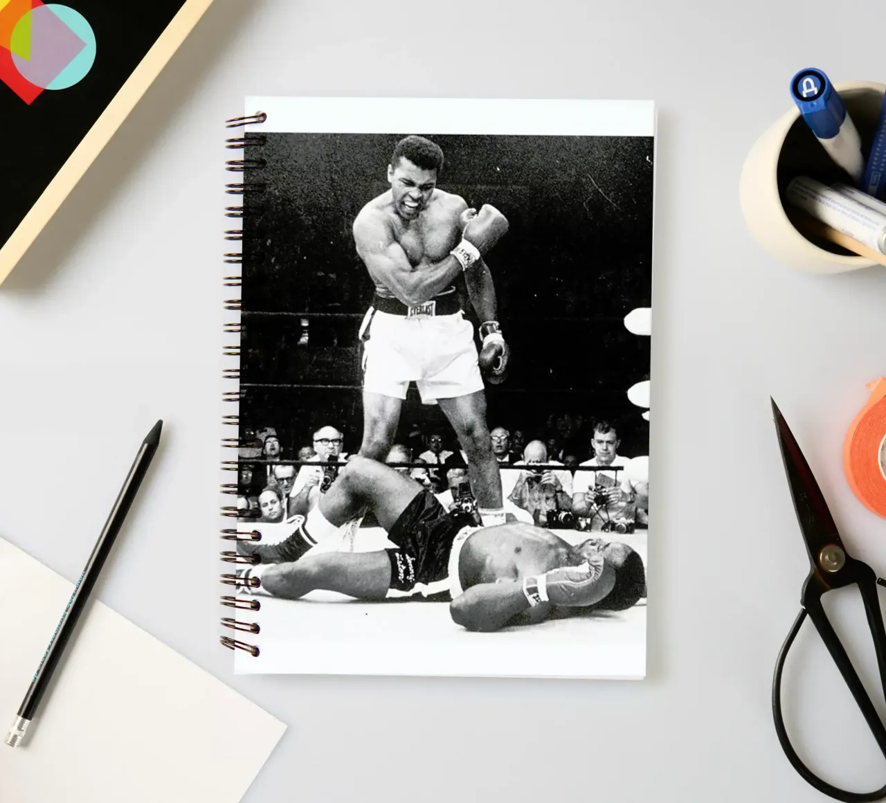 Muhammad Ali rematch with Sonny Liston, 1965 cuaderno de espiral de Gallery Print and Art Limited