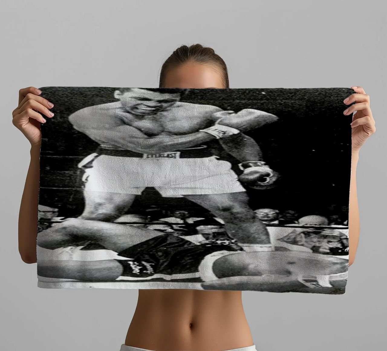 Muhammad Ali rematch with Sonny Liston, 1965 towel by Gallery Print and Art Limited
