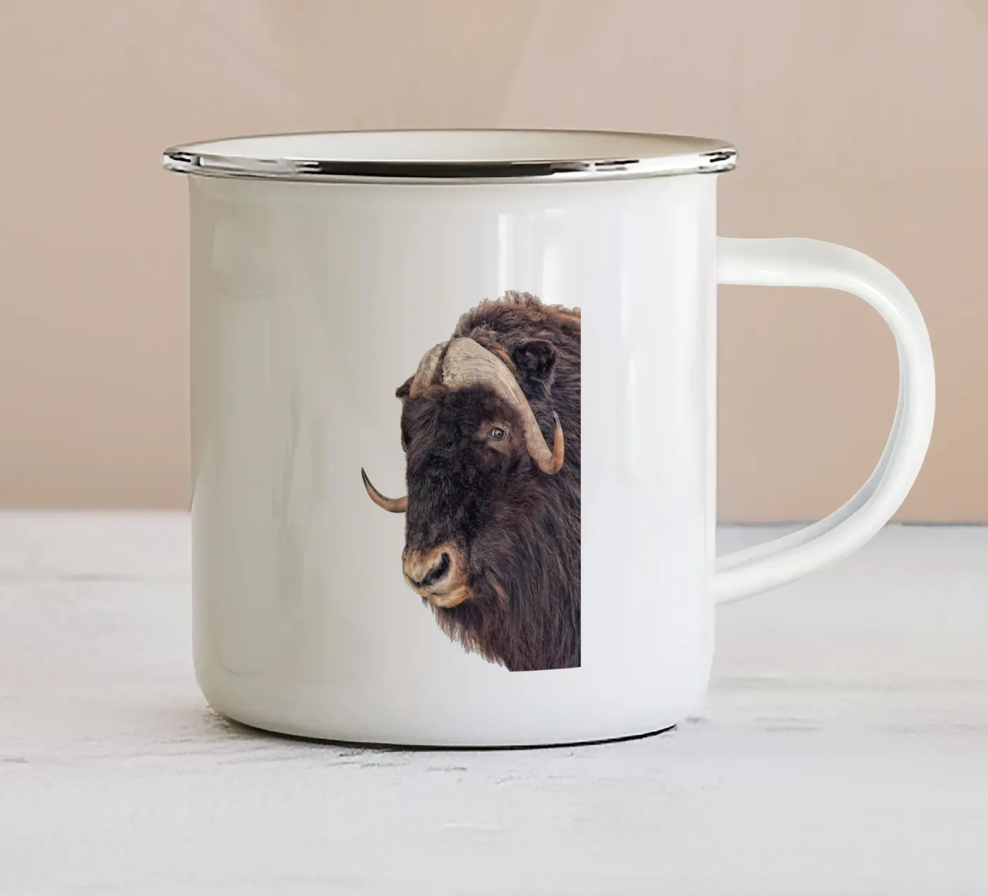 Bison enamel mug by Curious Collections by Marielle Leenders