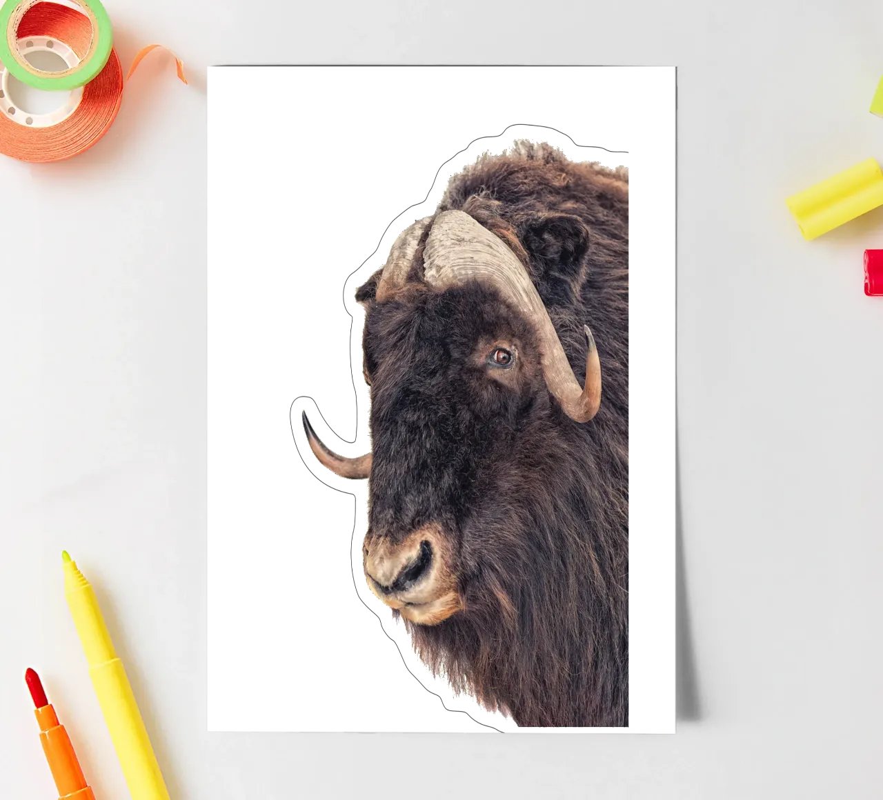 Bison sticker sheet by Curious Collections by Marielle Leenders