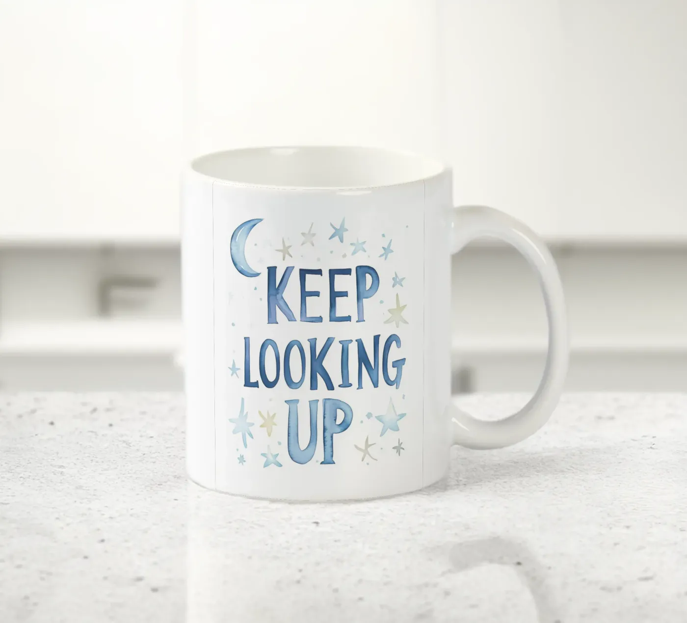 Keep Looking Up ceramic mug by treechild