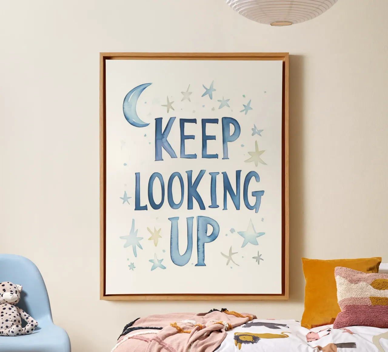 Keep Looking Up tela con Cornice a cassetta da treechild