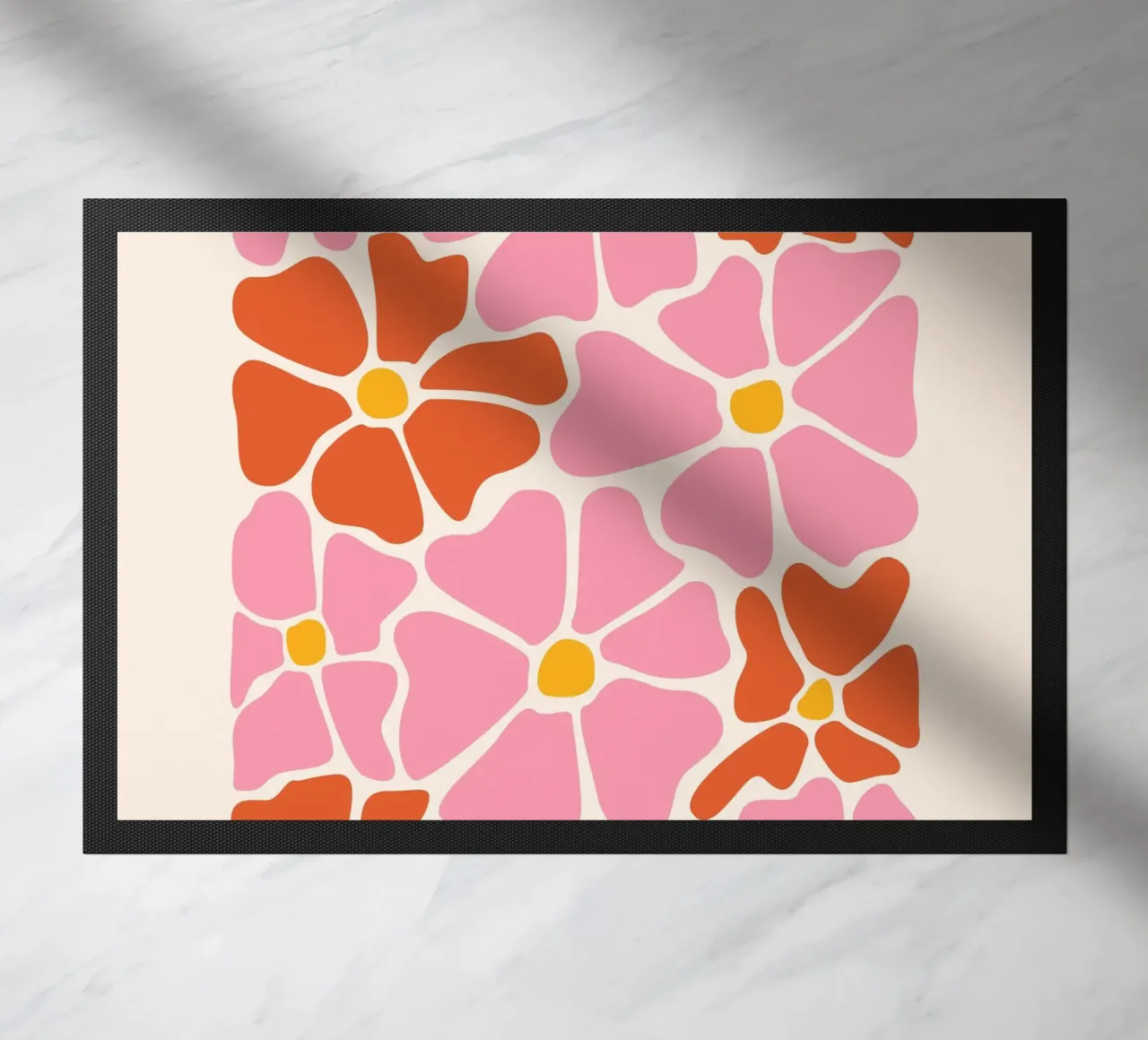 Pink Groovy Flowers Abstract Botanical Flowers zerbino da pdigitalprints
