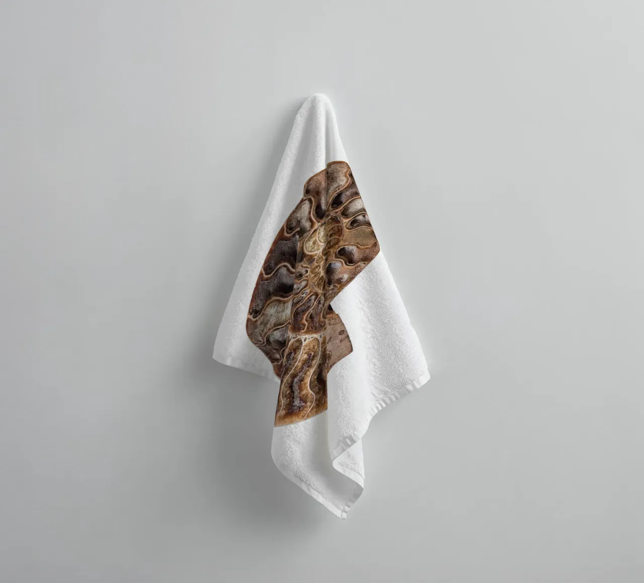 Shell fossil ammonite towel by Curious Collections by Marielle Leenders
