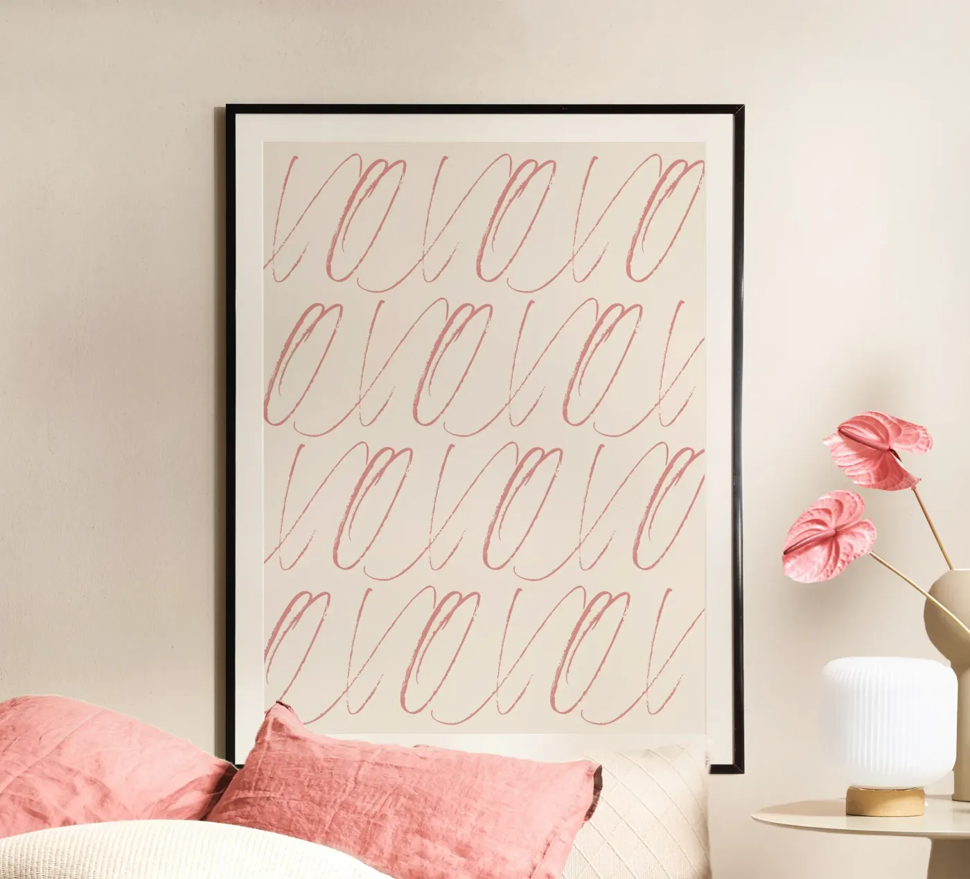 XOXO Pattern (pink) poster da Quotes
