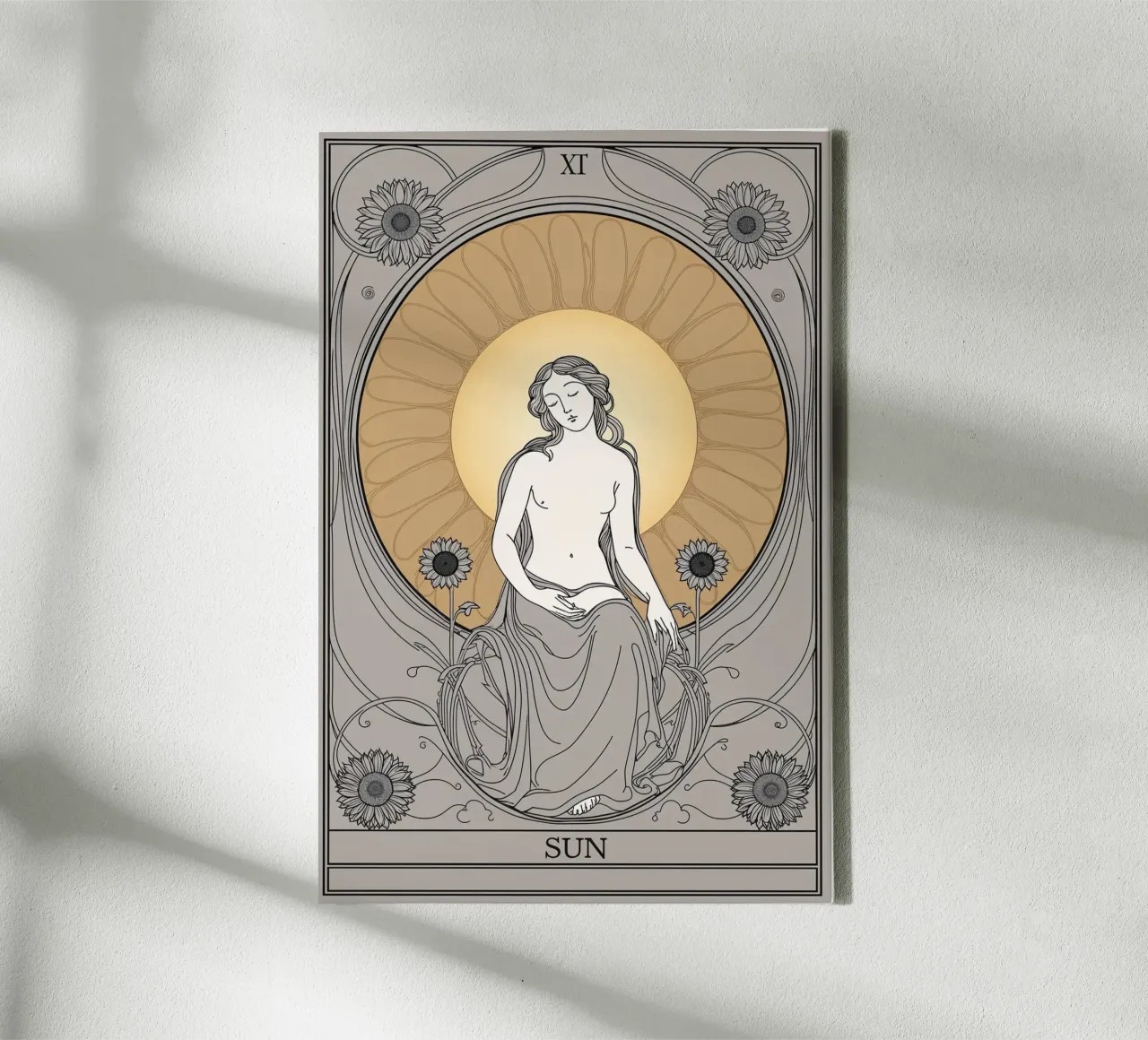 Die Sonne - Tarot des Lichts, der Klarheit und des Erfolgs Leinwand von Mystique & Muse