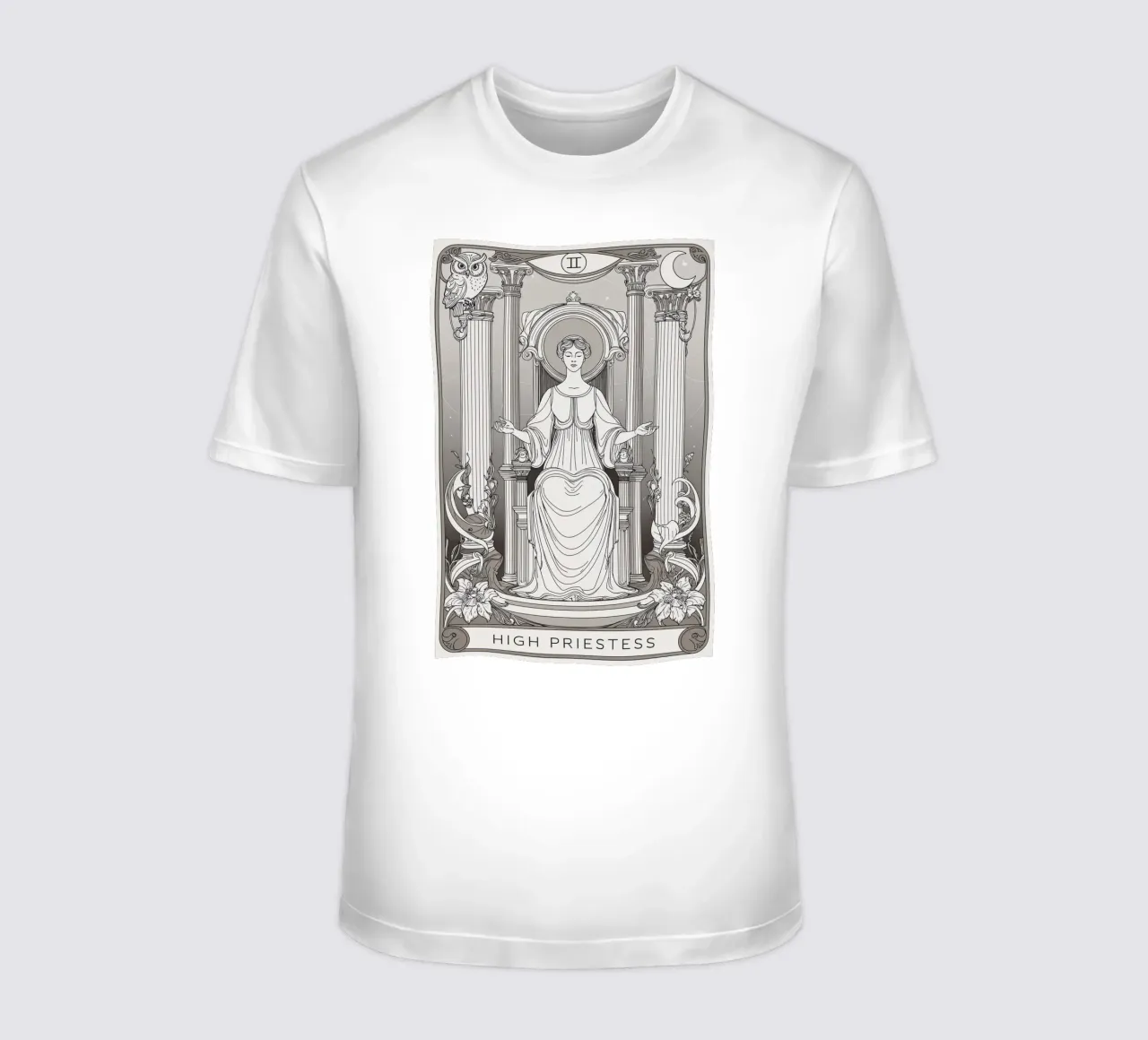L'Alta Sacerdotessa - Custode della conoscenza sacra t-shirt da Mystique & Muse