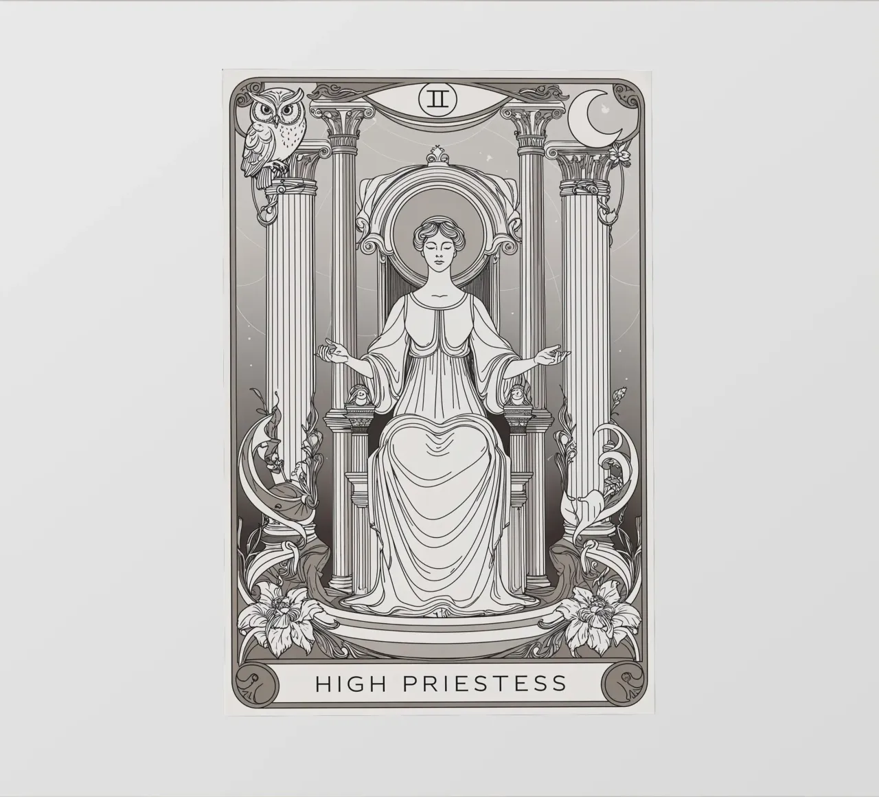 L'Alta Sacerdotessa - Custode della conoscenza sacra telo in pvc da Mystique & Muse