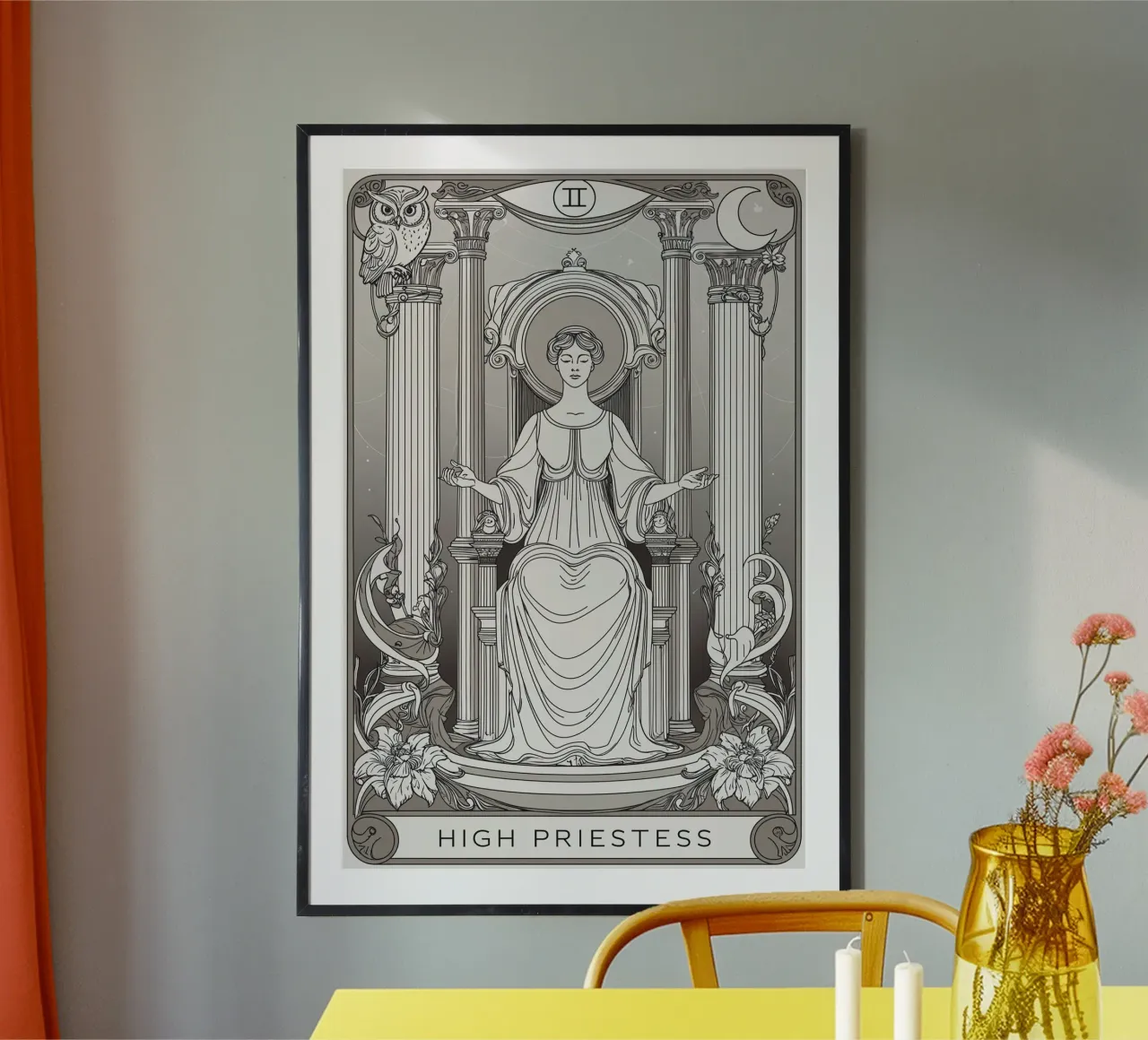 L'Alta Sacerdotessa - Custode della conoscenza sacra carta hahnemühle da Mystique & Muse