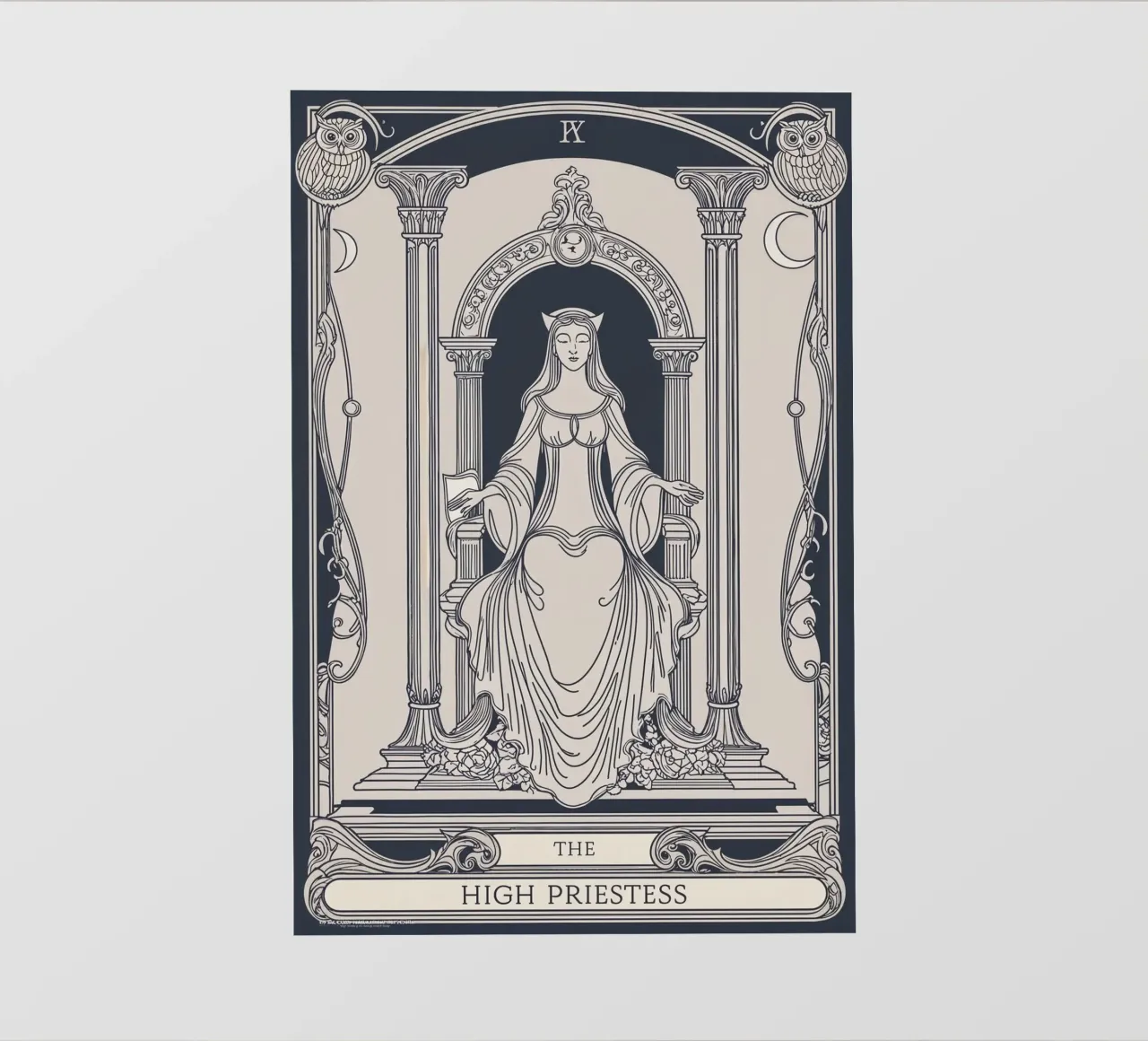 L'Alta Sacerdotessa - Saggezza e guida spirituale telo in pvc da Mystique & Muse
