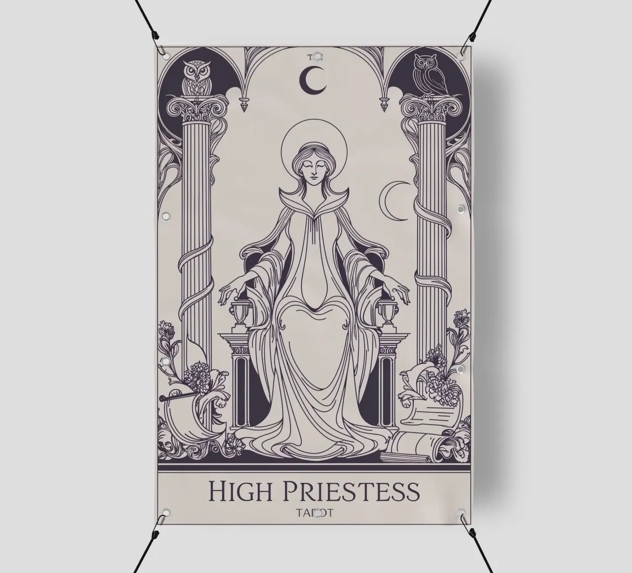 L'Alta Sacerdotessa - Porta della verità interiore telo in pvc da Mystique & Muse