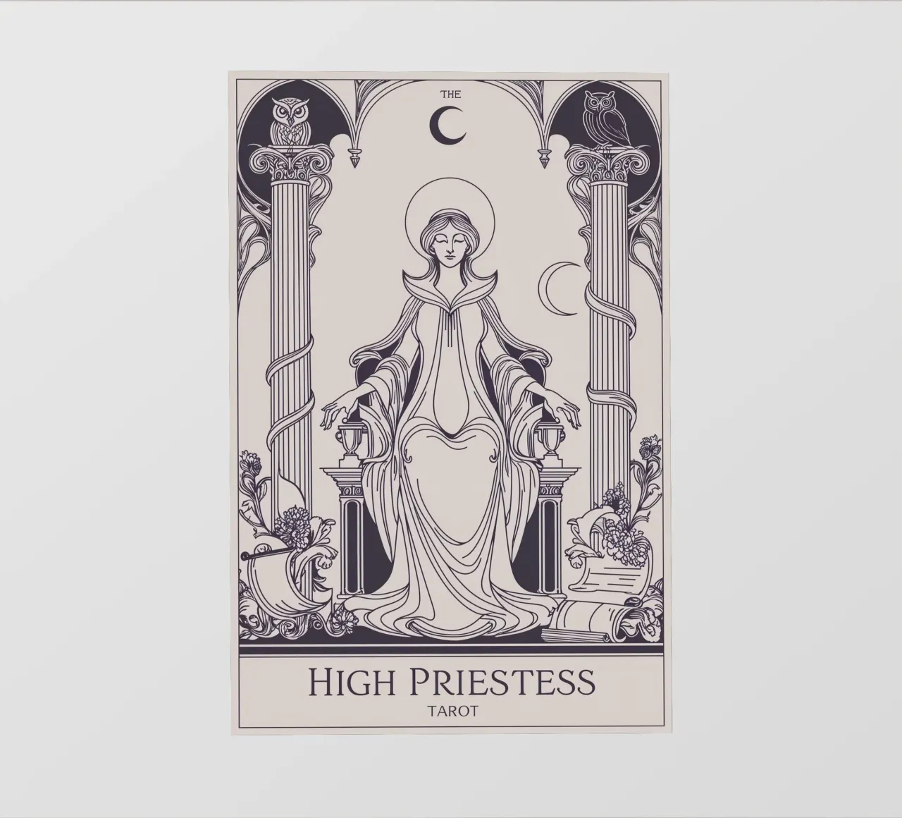 L'Alta Sacerdotessa - Porta della verità interiore telo in pvc da Mystique & Muse