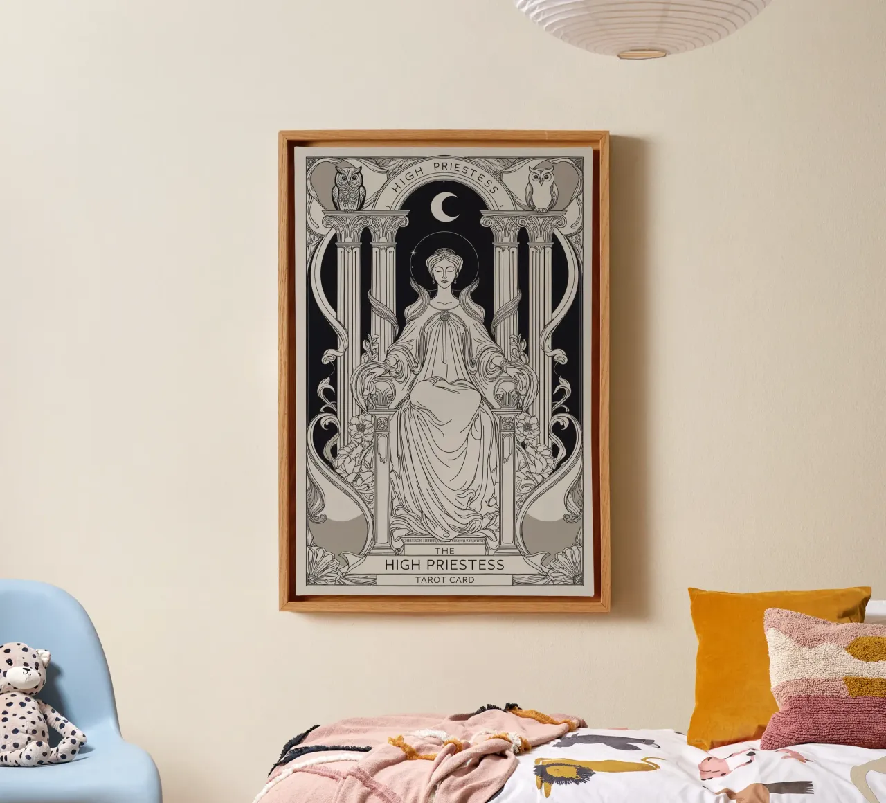 The High Priestess – Guardian of Mysteries canvas with Floater frame by Mystique & Muse