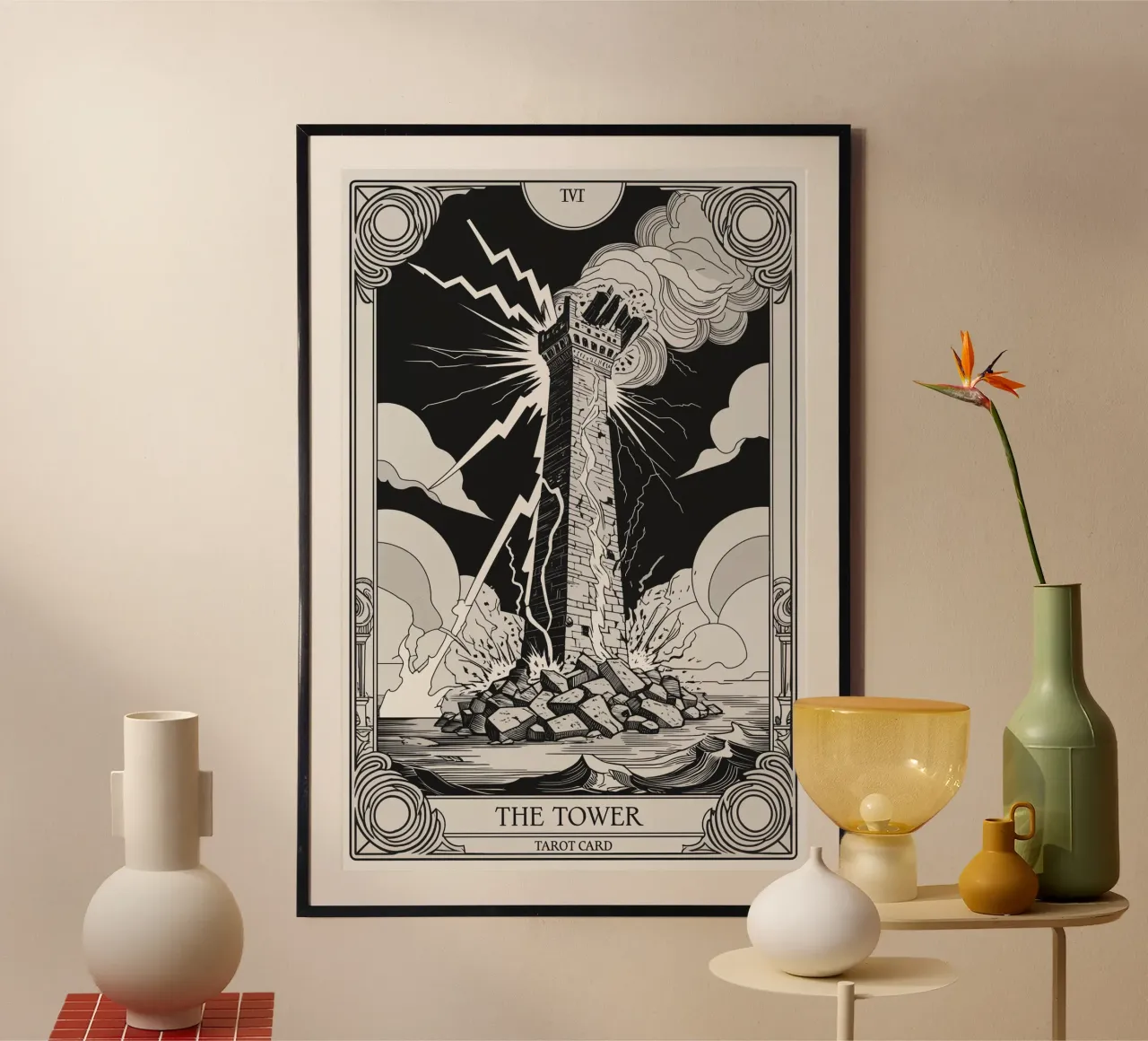 De Toren - Plotselinge omwenteling en transformatie poster van Mystique & Muse