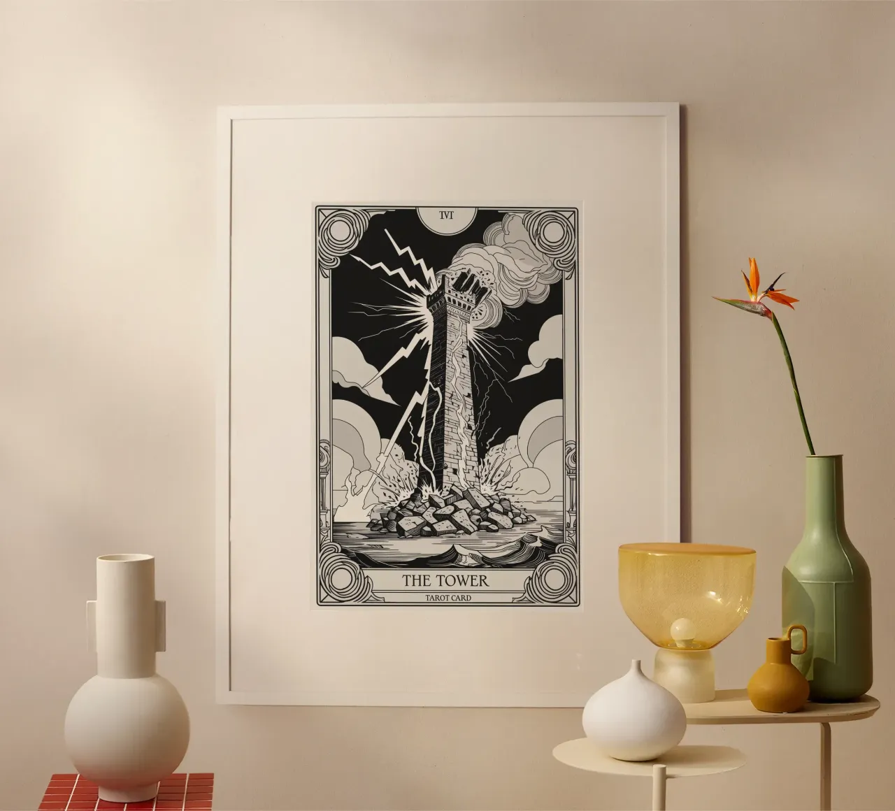 De Toren - Plotselinge omwenteling en transformatie poster van Mystique & Muse