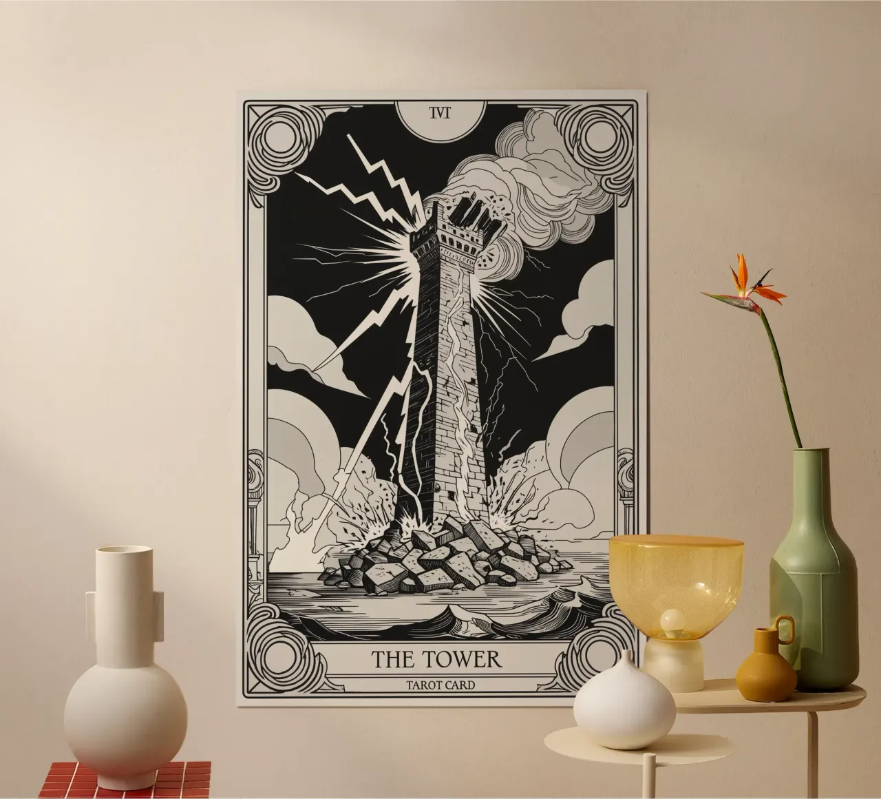 De Toren - Plotselinge omwenteling en transformatie poster van Mystique & Muse