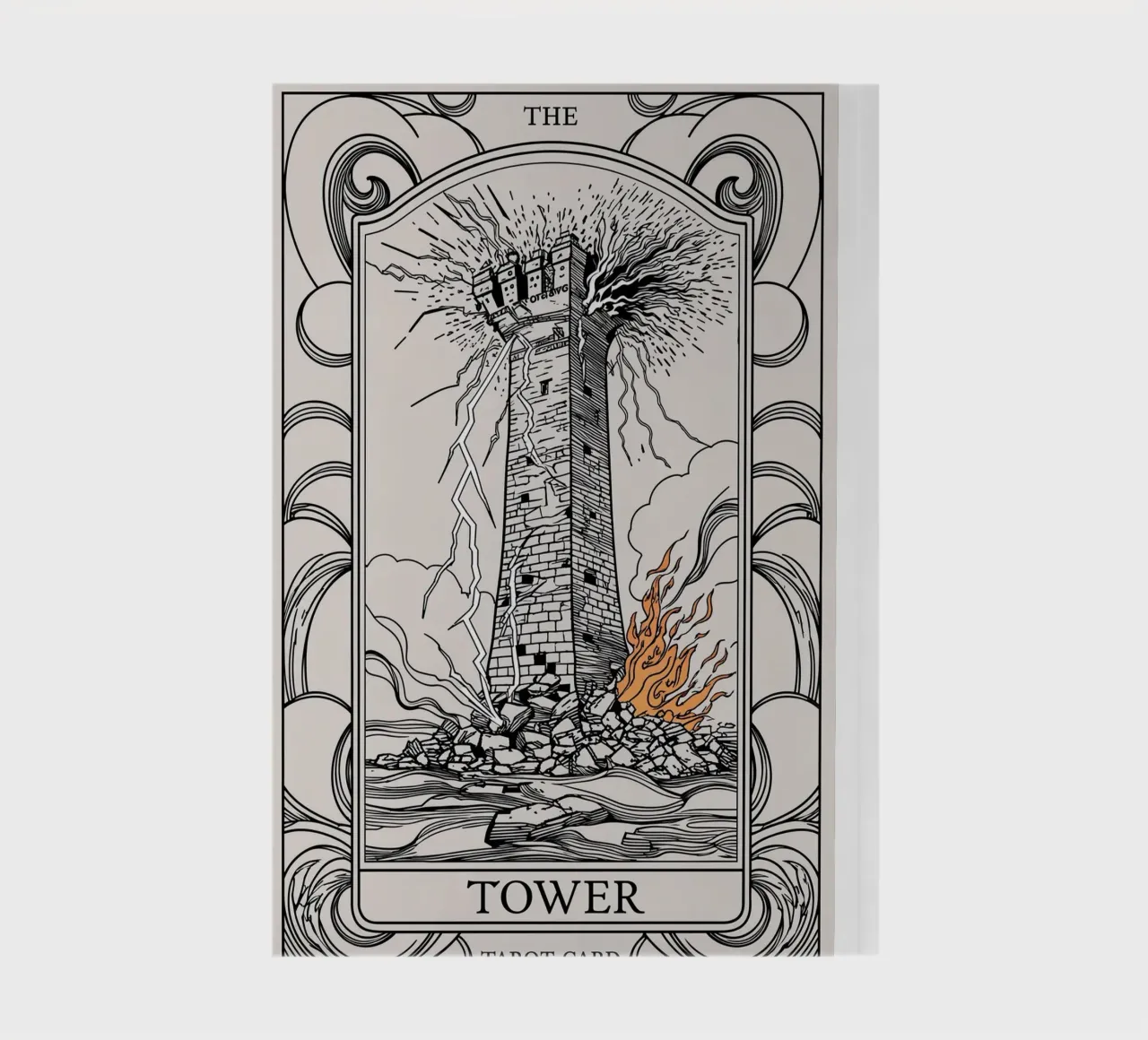 The Tower – Lightning Strikes and Transformation notebook by Mystique & Muse