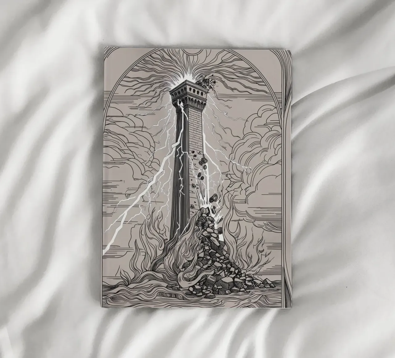 The Tower – Breakdown of False Foundations notebook by Mystique & Muse