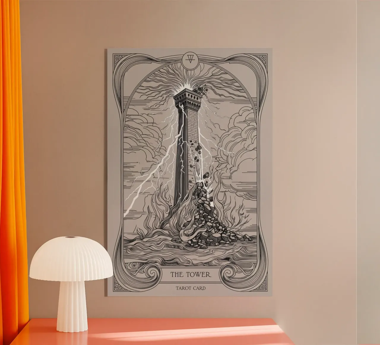 Der Turm - Zusammenbruch falscher Fundamente Acryl-Glas von Mystique & Muse