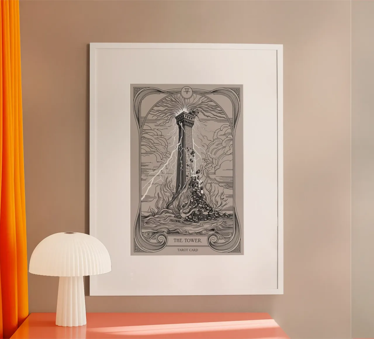 Der Turm - Zusammenbruch falscher Fundamente Hahnemühle von Mystique & Muse