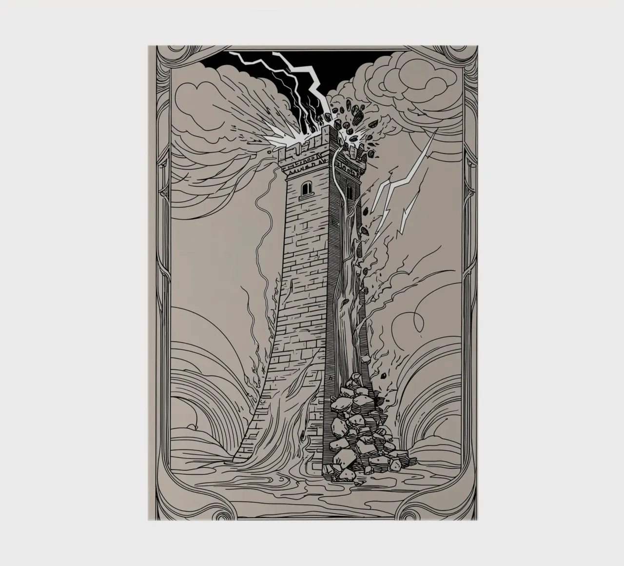 The Tower – Sudden Chaos and Change notebook by Mystique & Muse