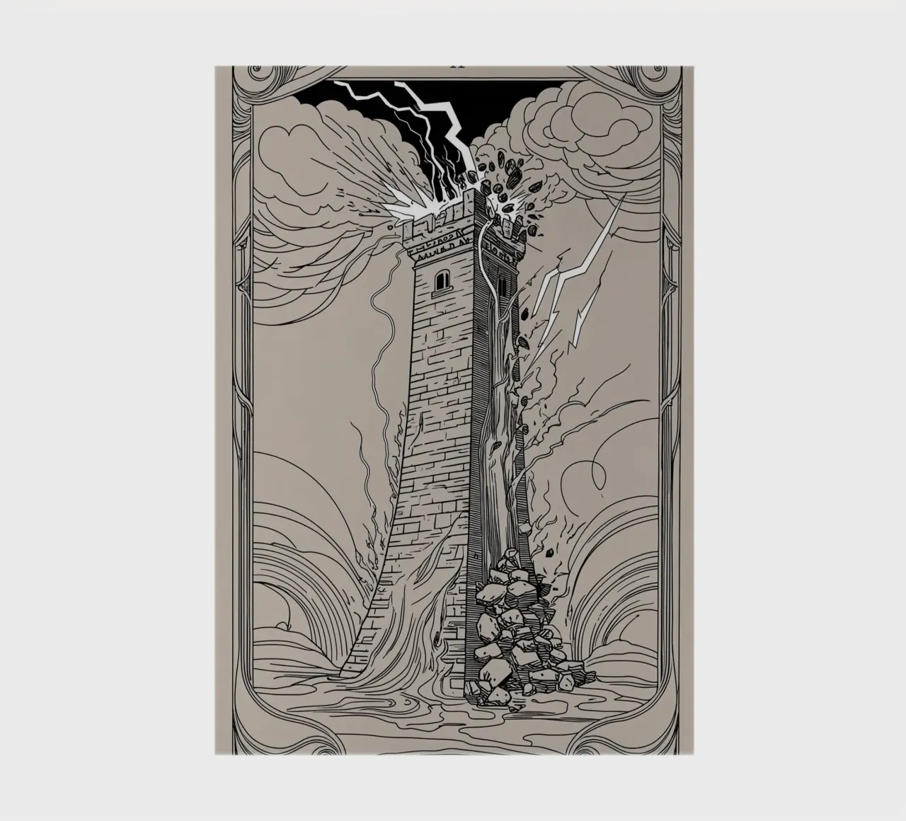 The Tower – Sudden Chaos and Change notebook by Mystique & Muse