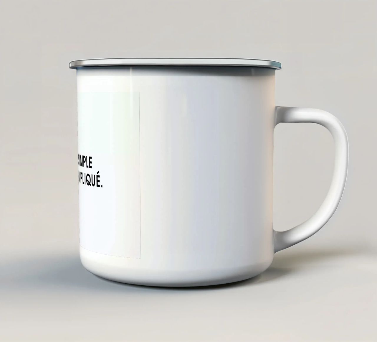 Très simple est compliqué - White tazza in smalto da Intertitres
