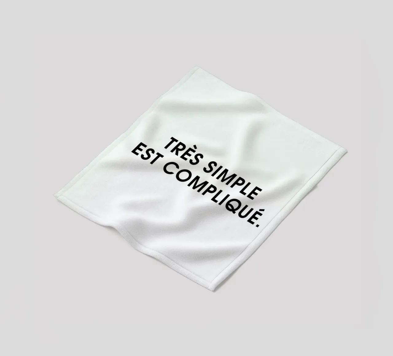 Très simple est compliqué - White fleece blanket by Intertitres