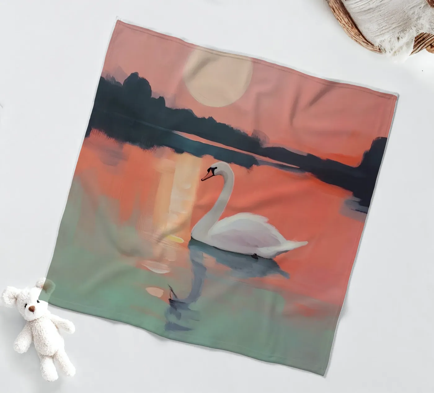 Sunset Harmony Fleecedecke von treechild