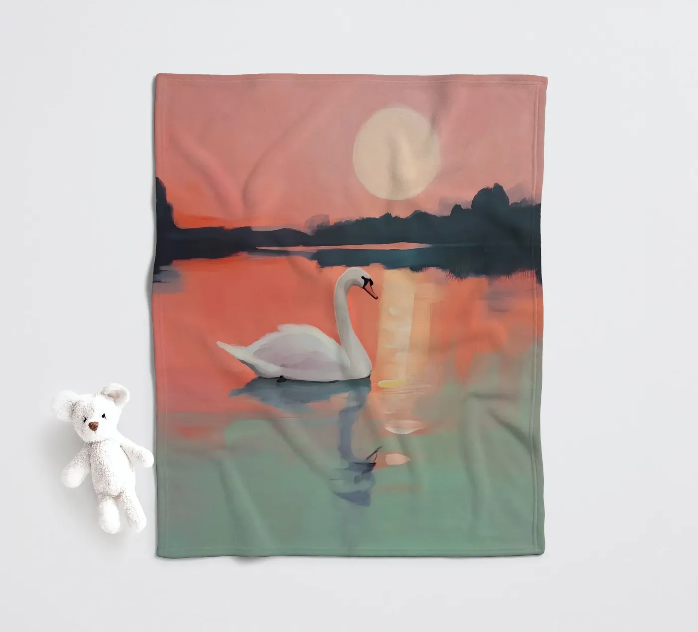 Sunset Harmony Fleecedecke von treechild