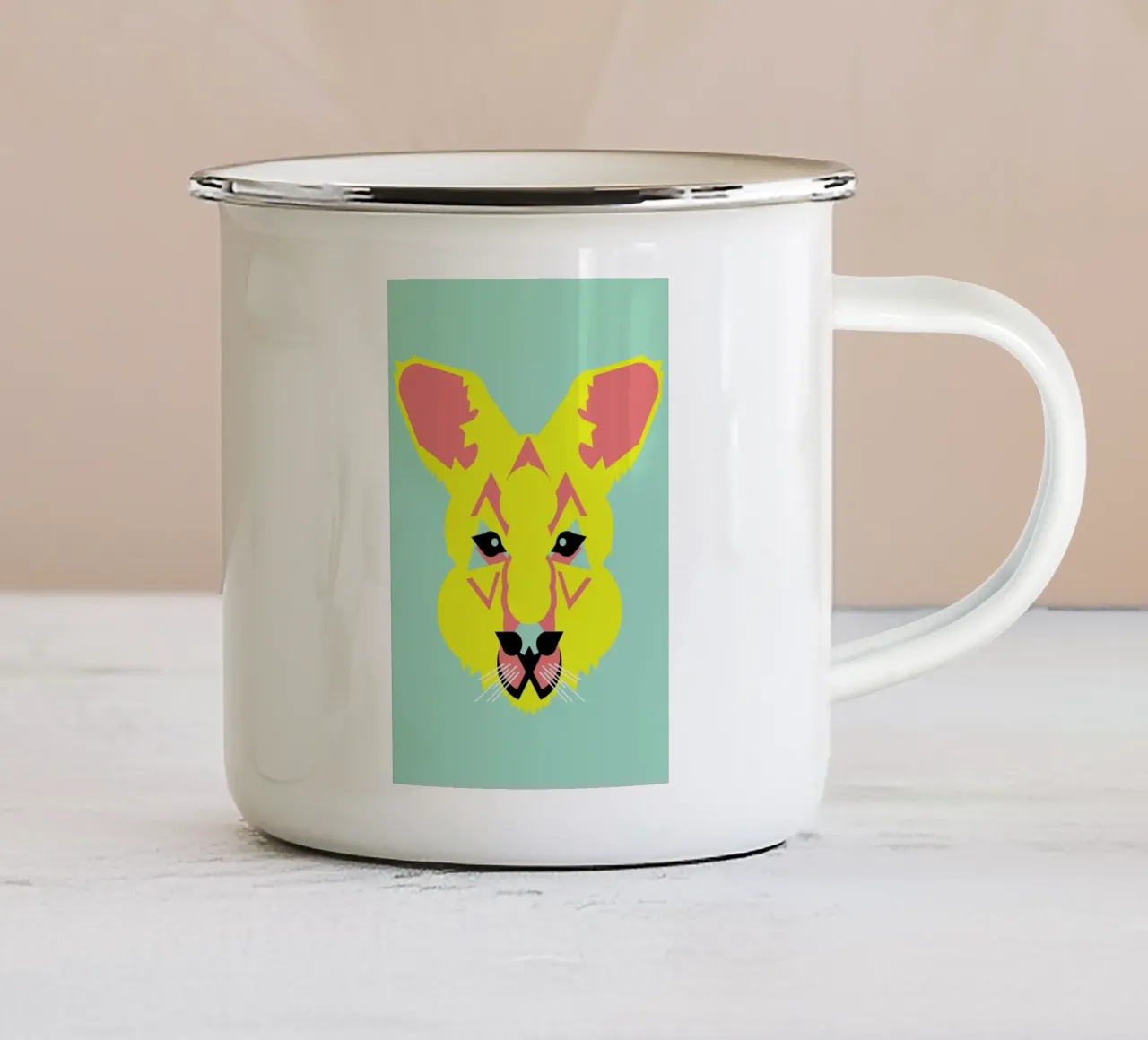 Skippy The Bush Kangaroo tazza in smalto da Gareth Pollock Design