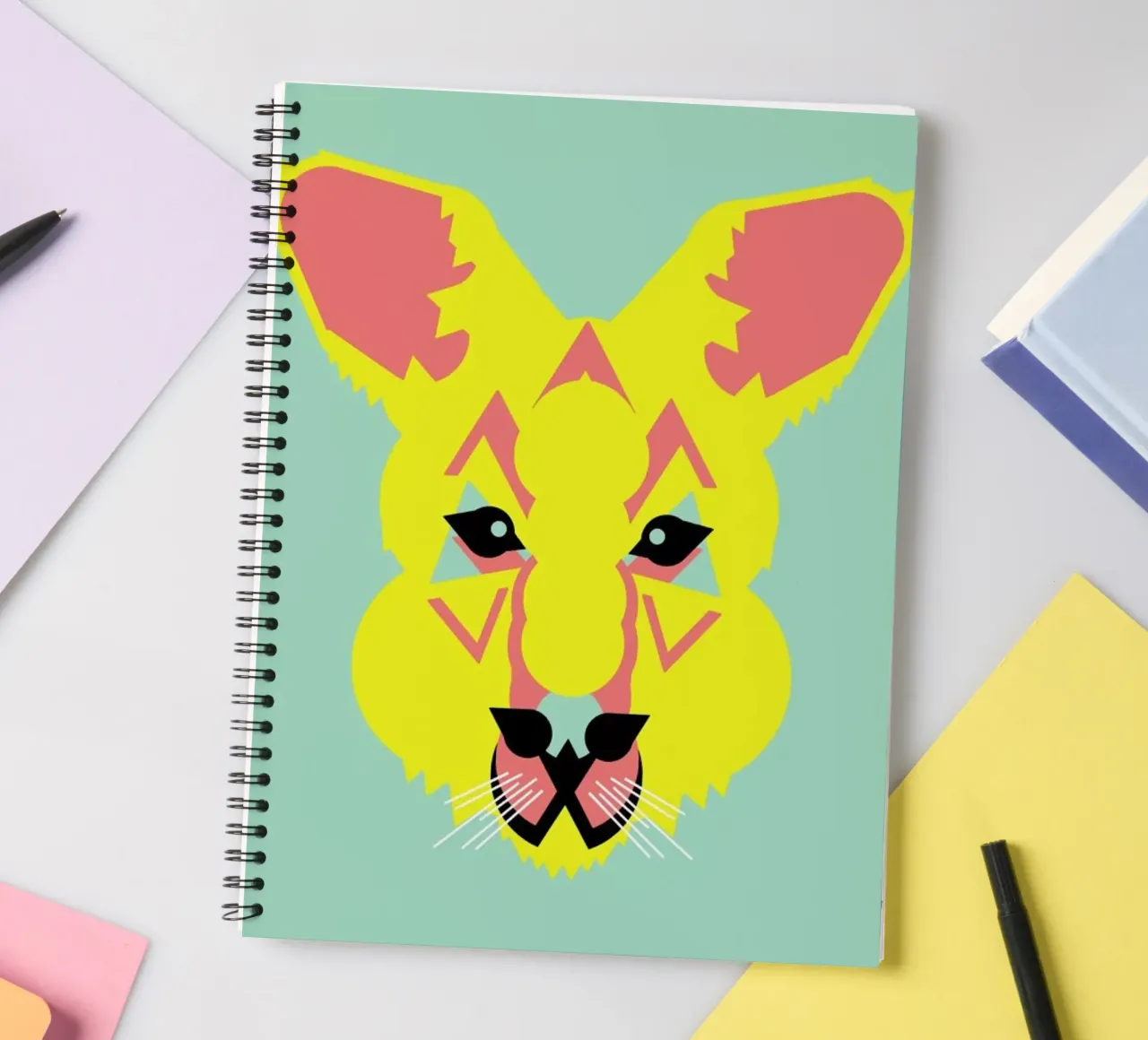 Skippy The Bush Kangaroo spiral notebook by Gareth Pollock Design