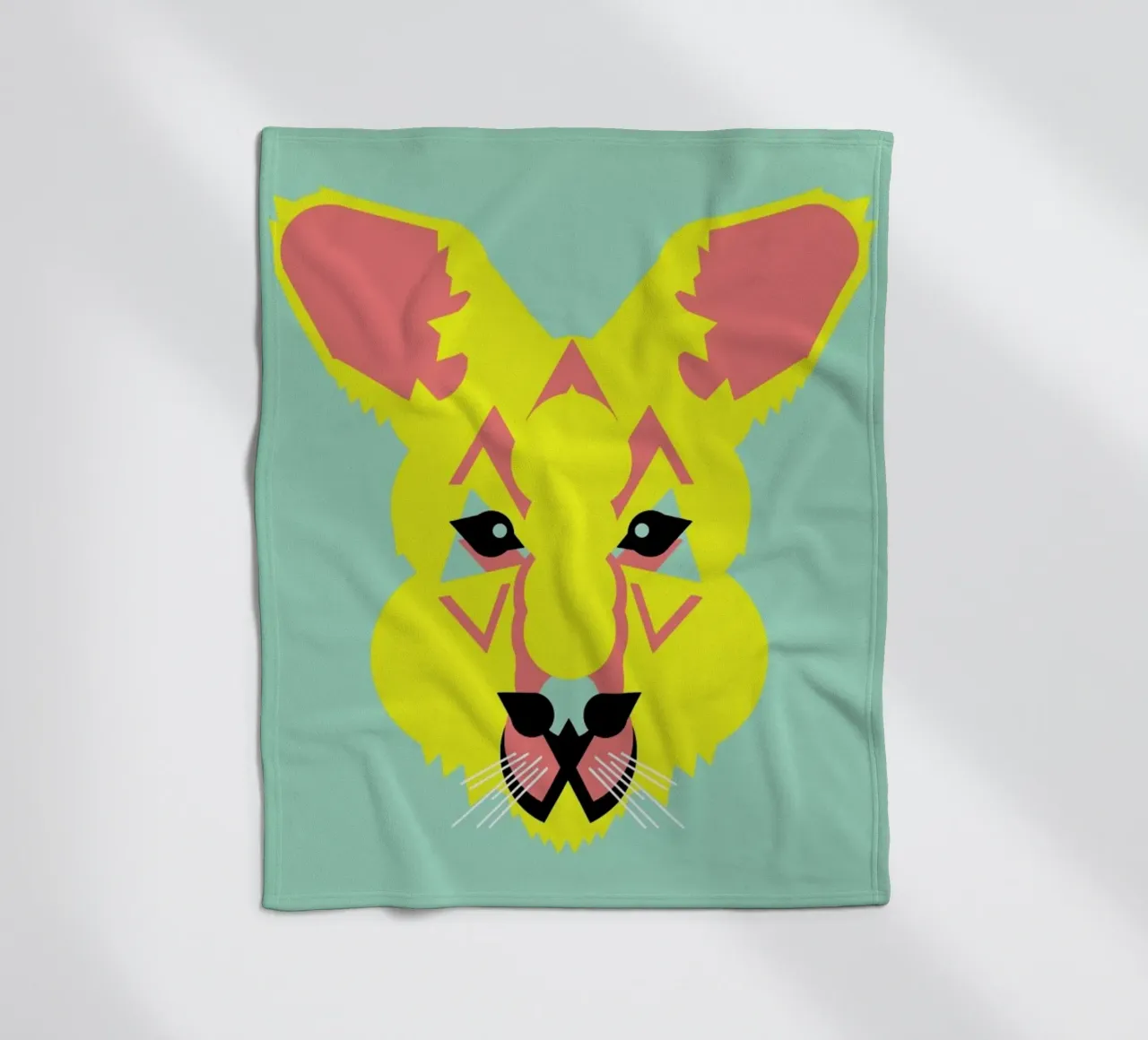 Skippy The Bush Kangaroo fleece blanket by Gareth Pollock Design