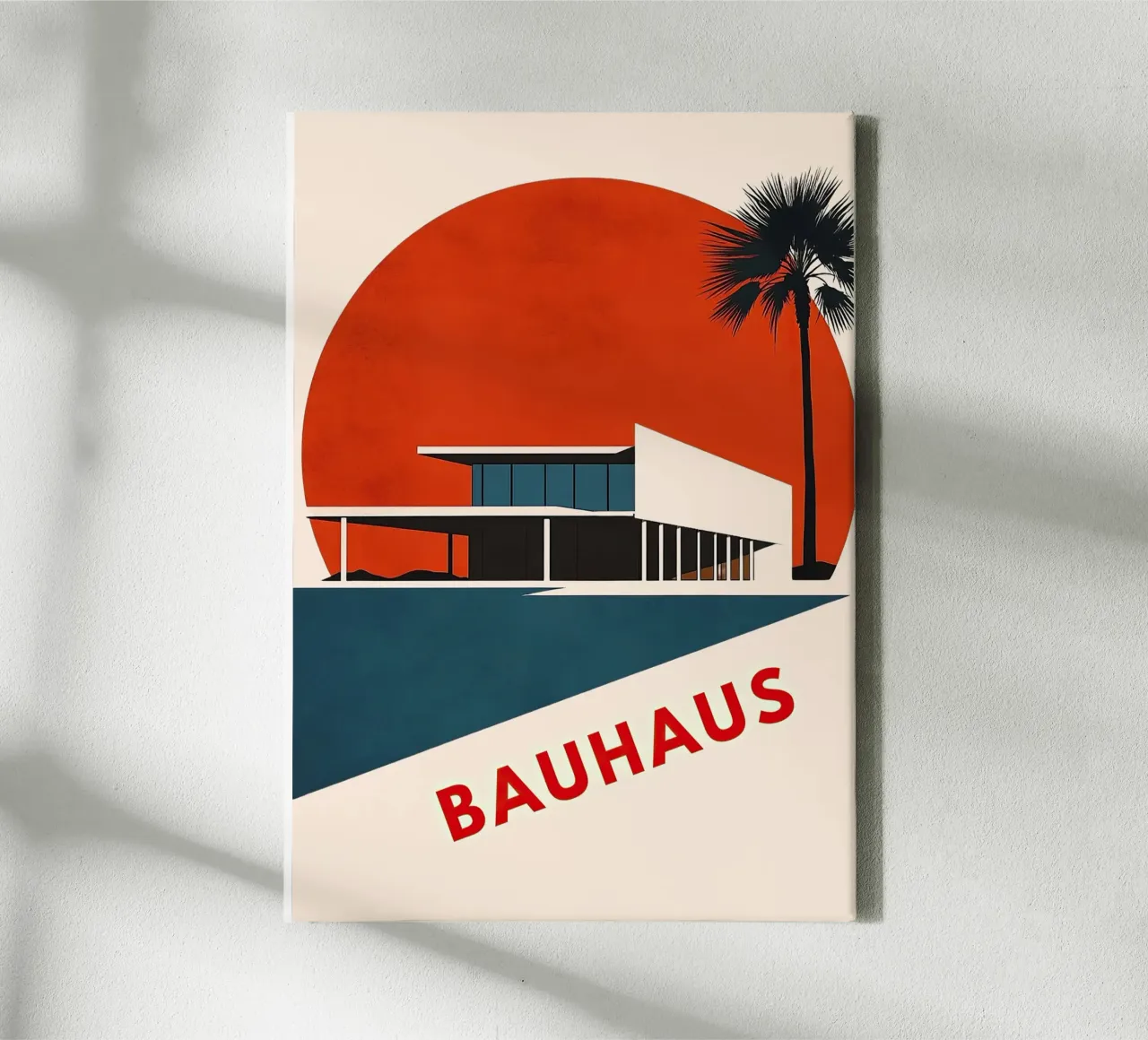 Bauhaus "Visiones de la Bauhaus: El camino hacia la modernidad" lienzo con Marco flotante de Nikis Art Studio