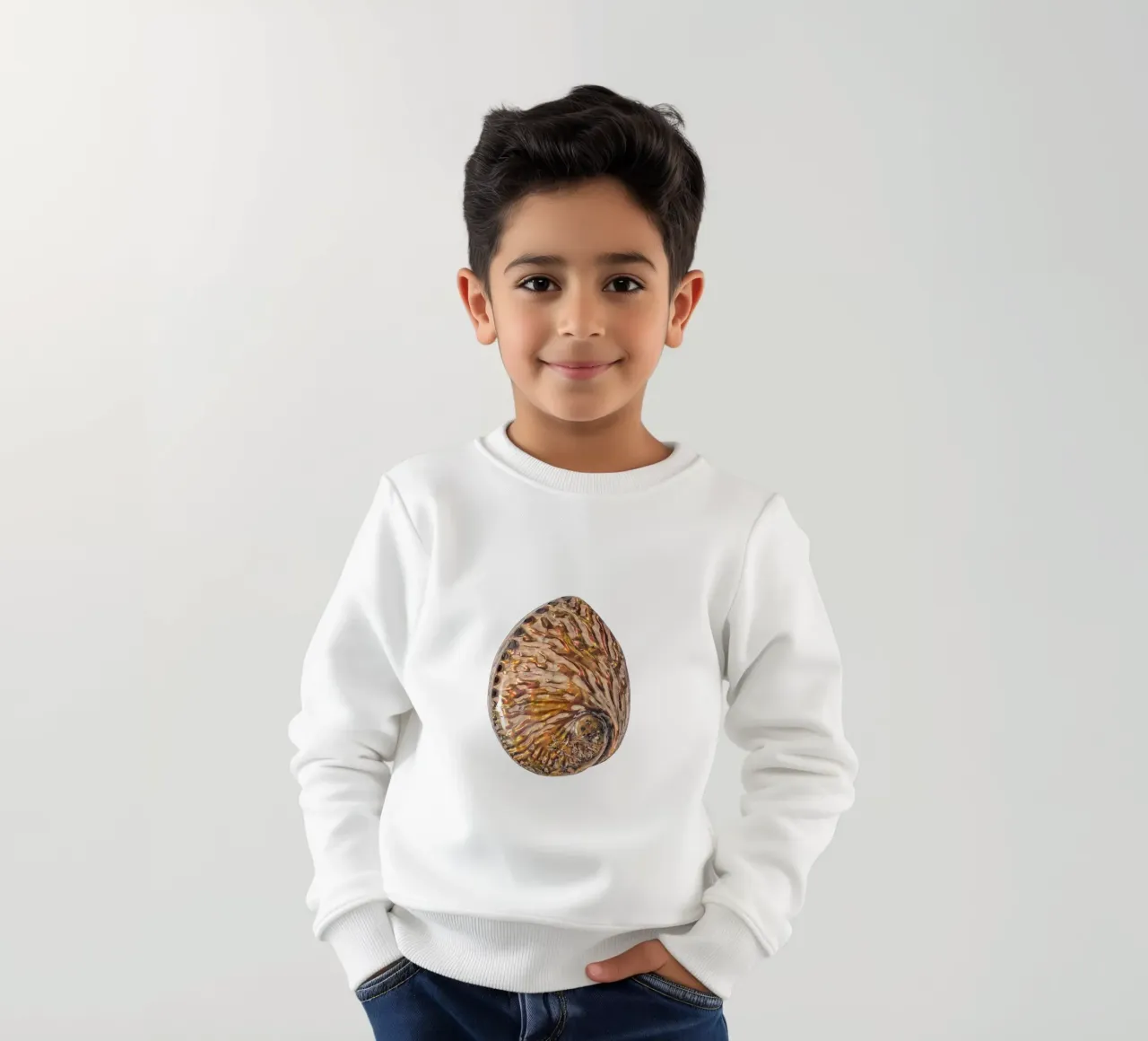 Conchiglia in madreperla felpa bambino da Curious Collections by Marielle Leenders