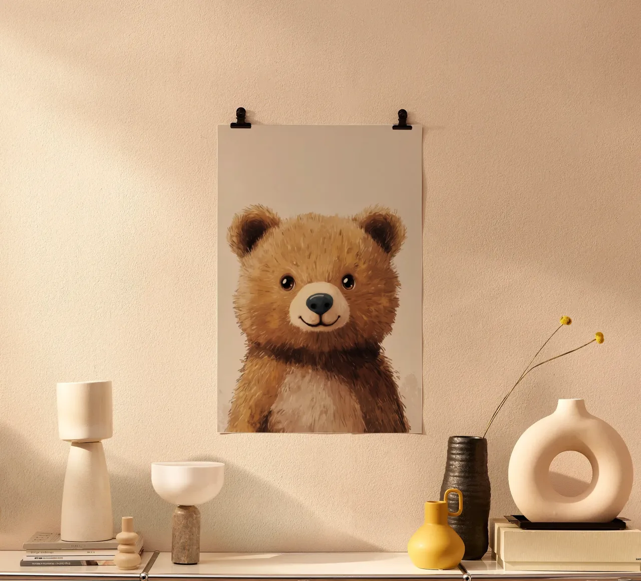 Eroe #1: Orso poster con telaio in alluminio da farbenhelden