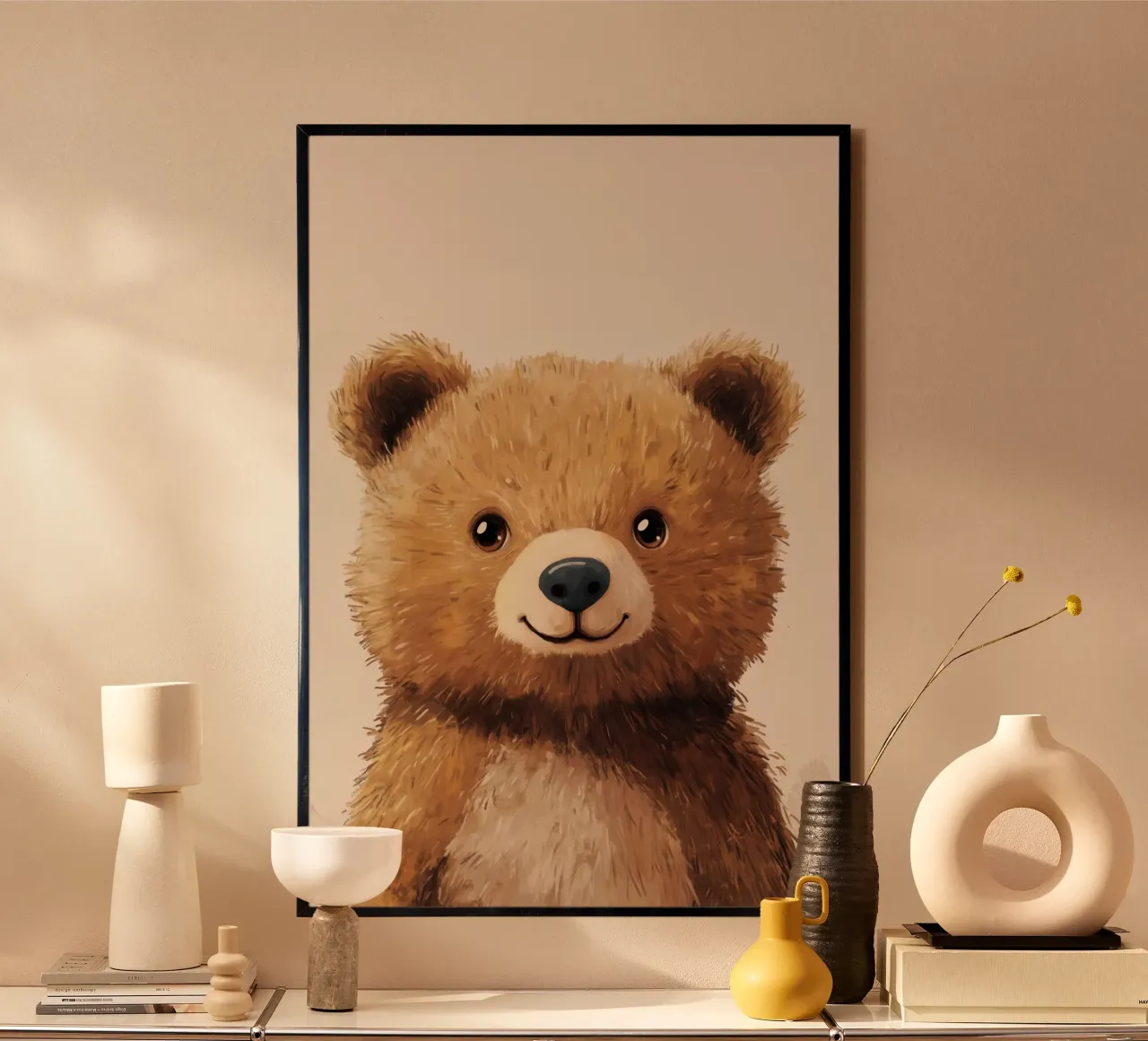 Eroe #1: Orso poster con telaio in alluminio da farbenhelden