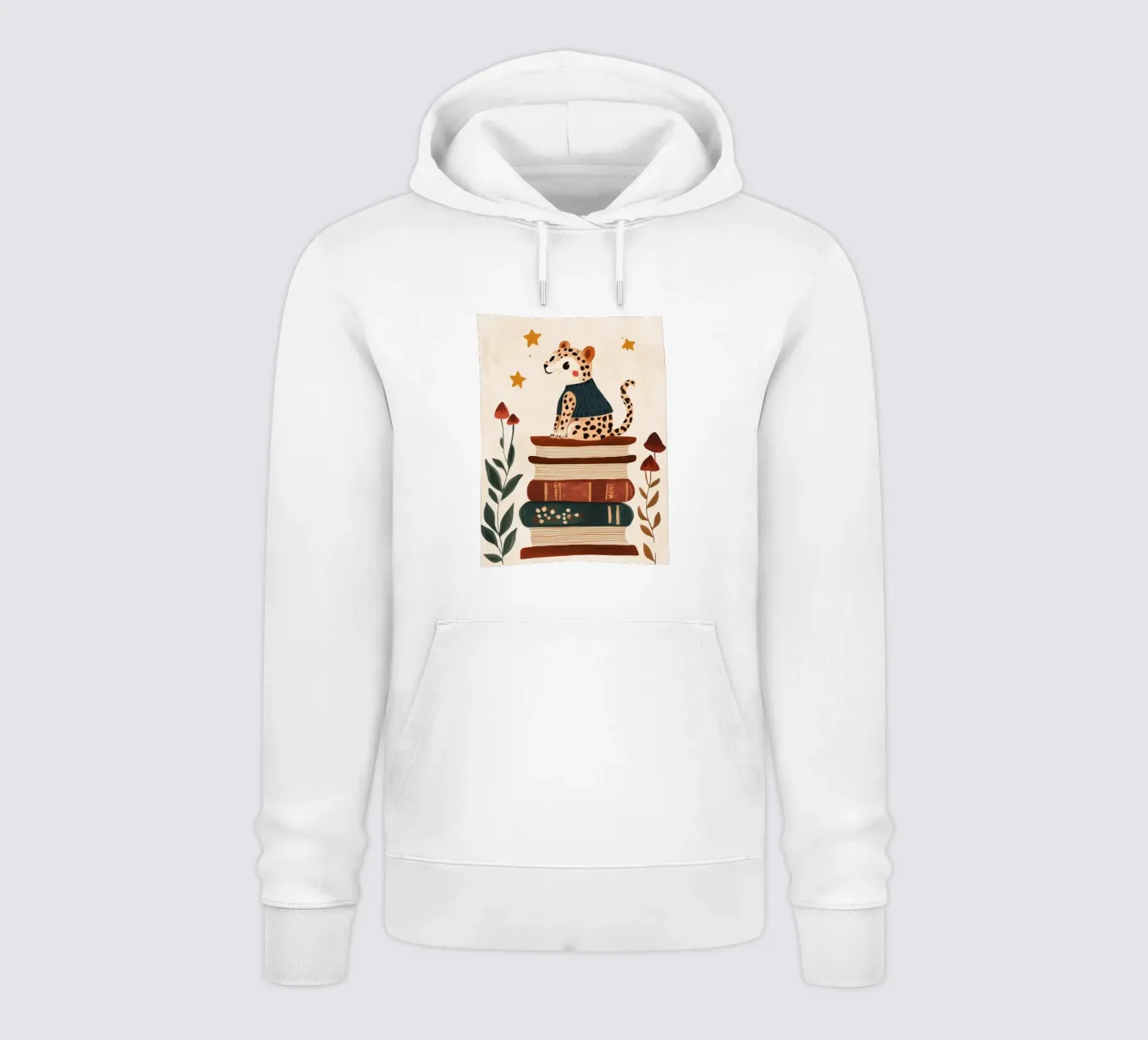 Book Stack Leopard Hoodie von Kiki