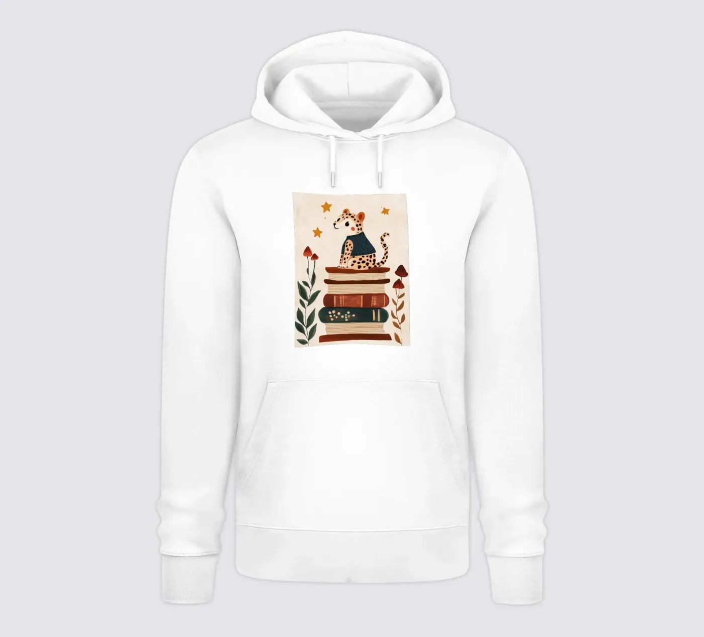 Book Stack Leopard Hoodie von Kiki