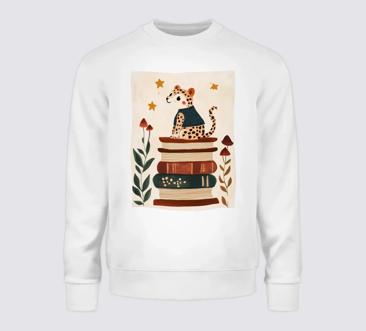 Book Stack Leopard Sweatshirt von Kiki