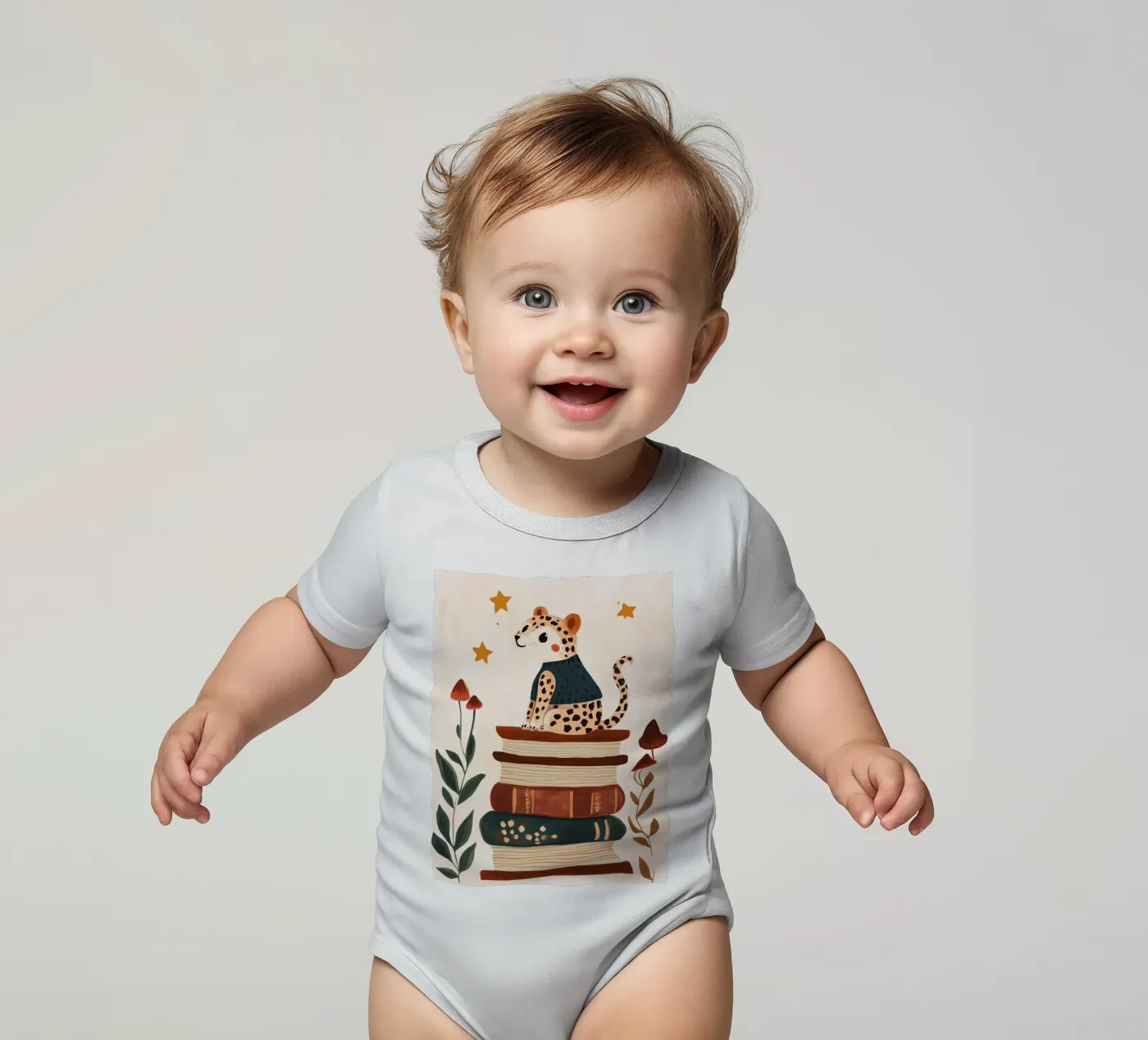 Book Stack Leopard body bébé de Kiki