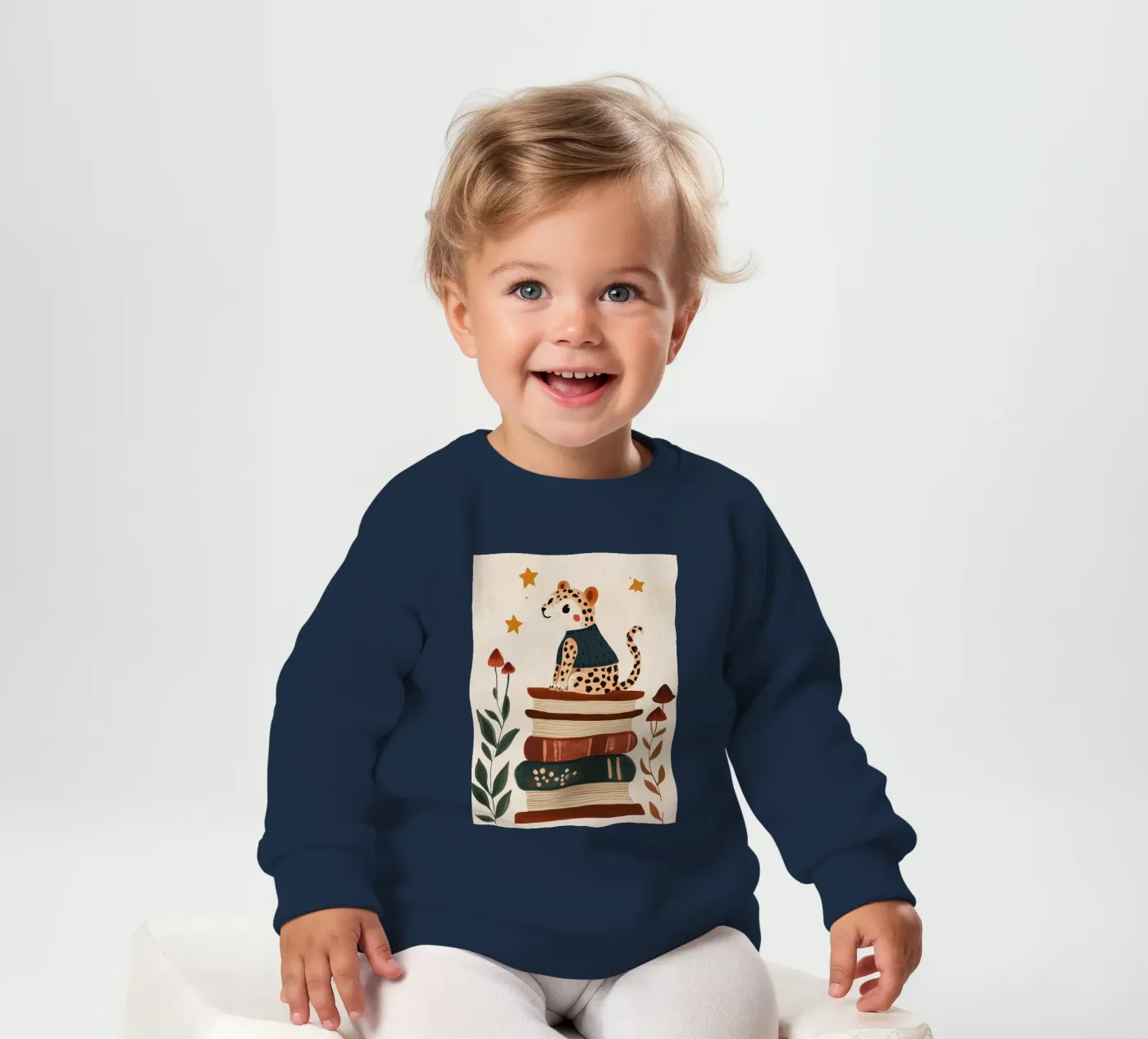Book Stack Leopard sweat pour bébé de Kiki